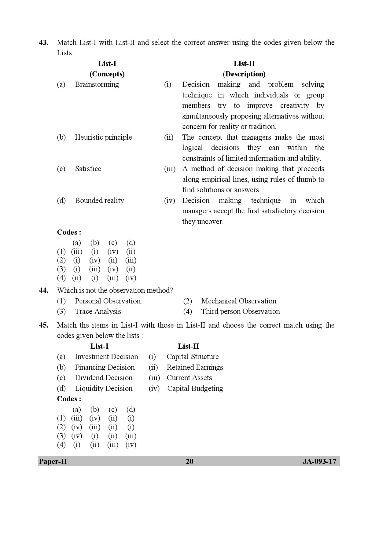 Tourism Administration And Management Paper II January 2017 in English 11