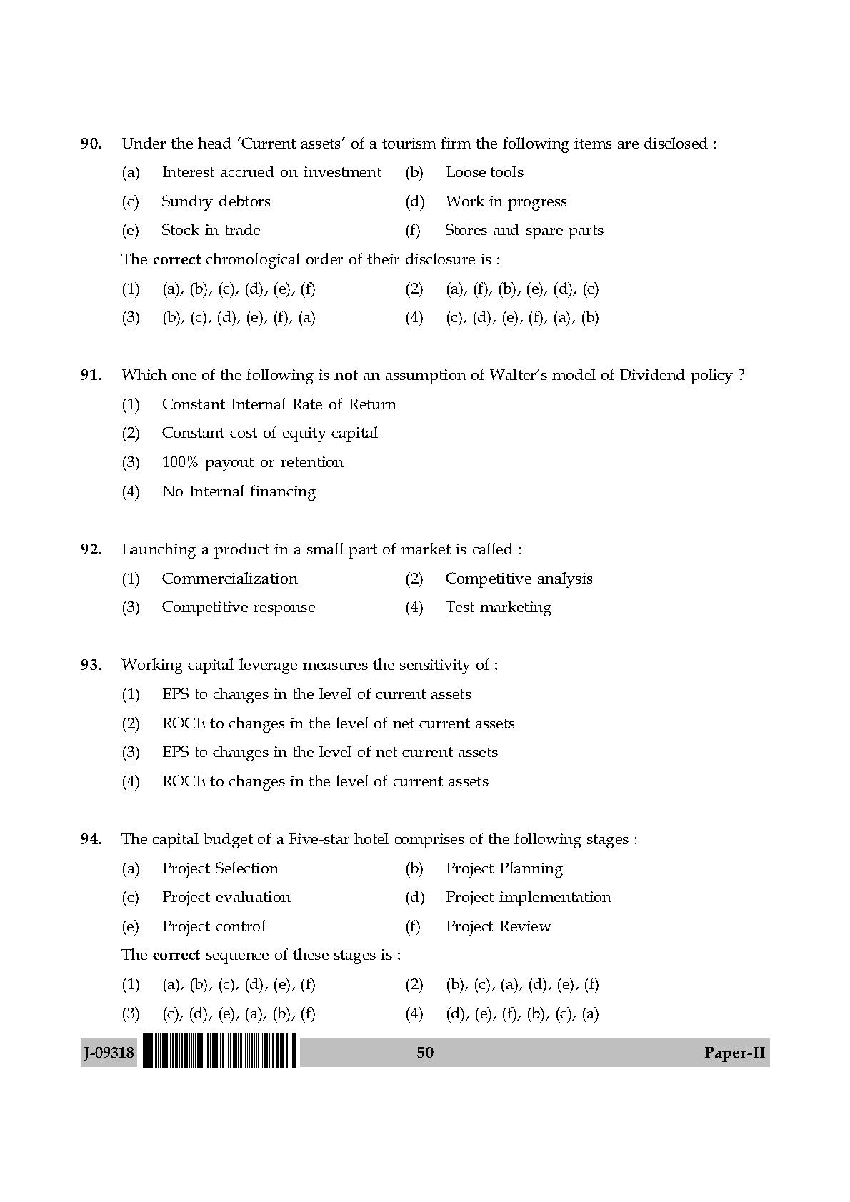 Tourism Administration And Management Paper II July 2018 in English 26