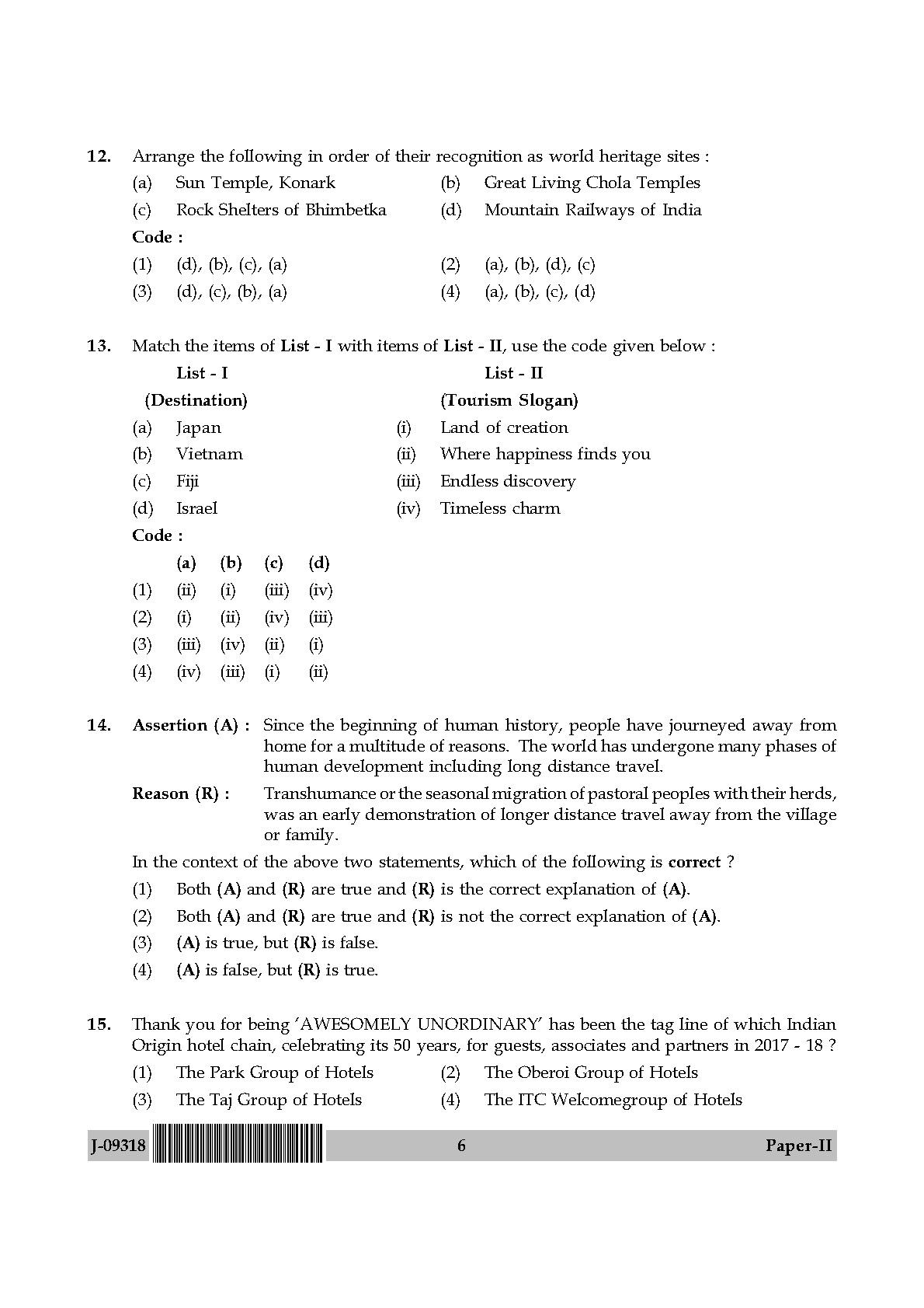 Tourism Administration And Management Paper II July 2018 in English 4