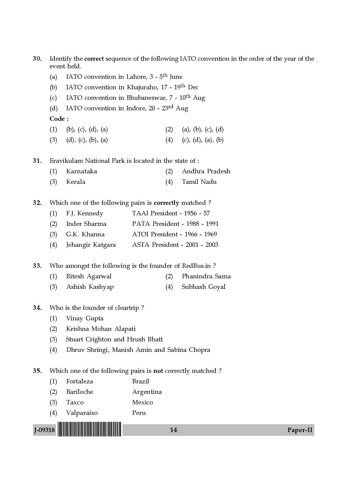 Tourism Administration And Management Paper II July 2018 in English 8