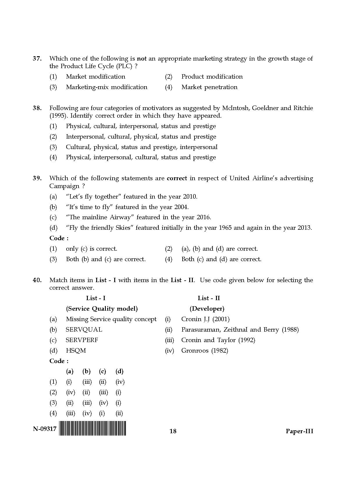 Tourism Administration And Management Paper III Nov 2017 English 10