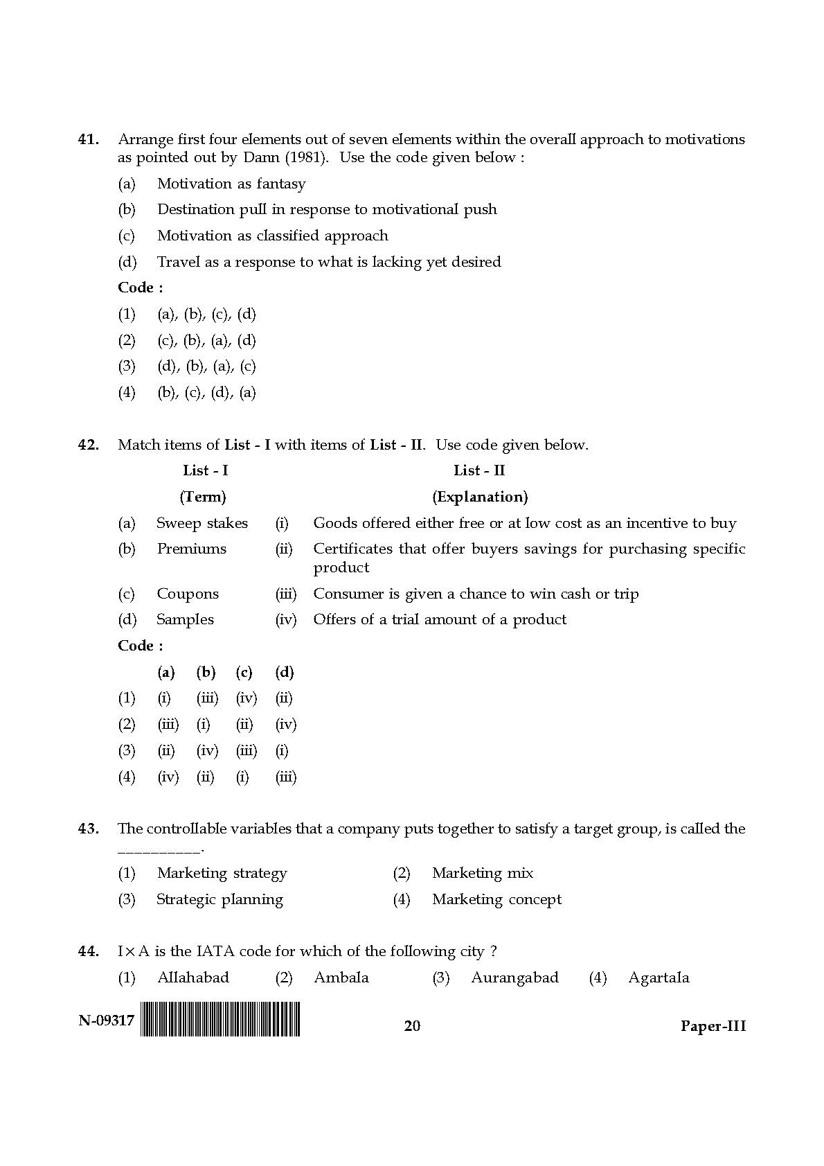 Tourism Administration And Management Paper III Nov 2017 English 11