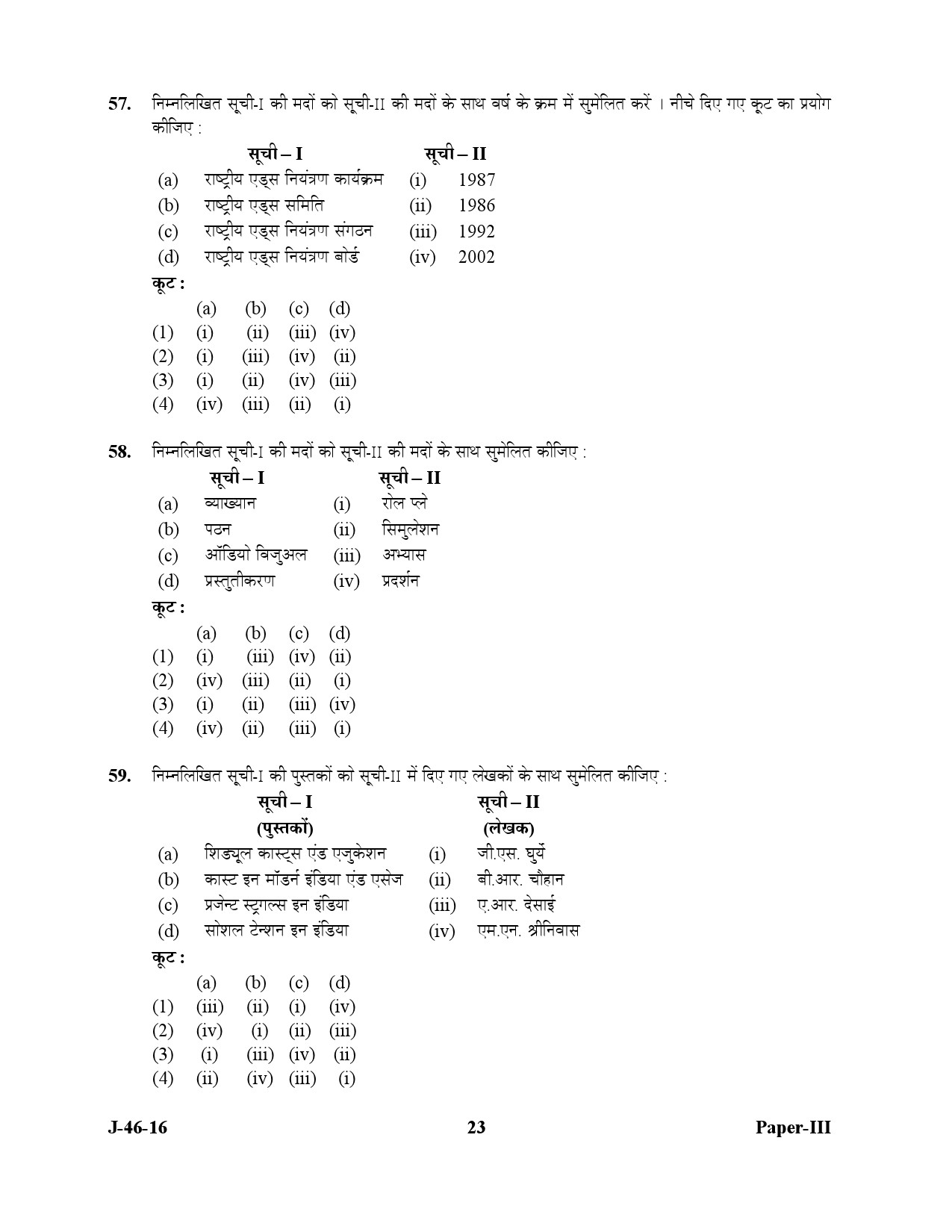 UGC NET Adult Education Question Paper III July 2016 23