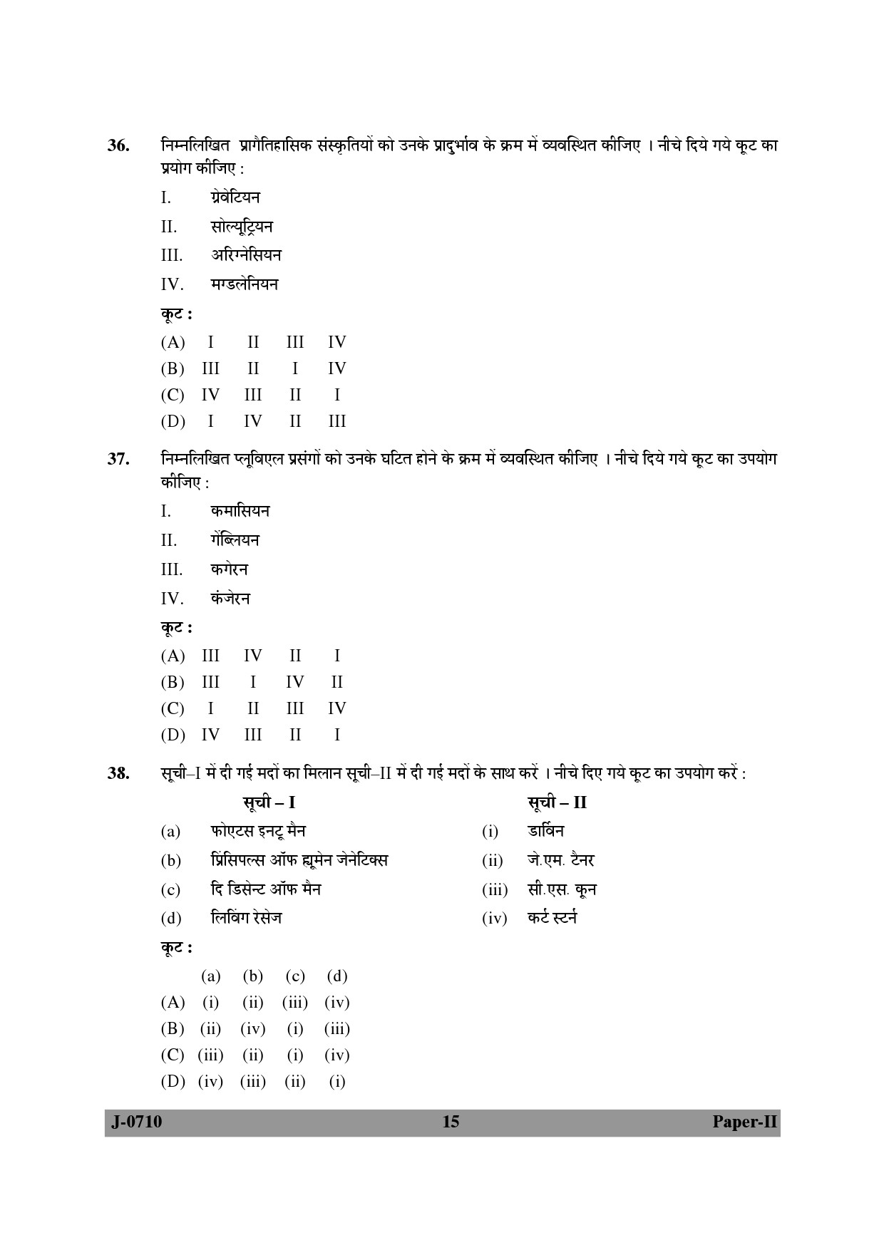 UGC NET Anthropology Question Paper II June 2010 15