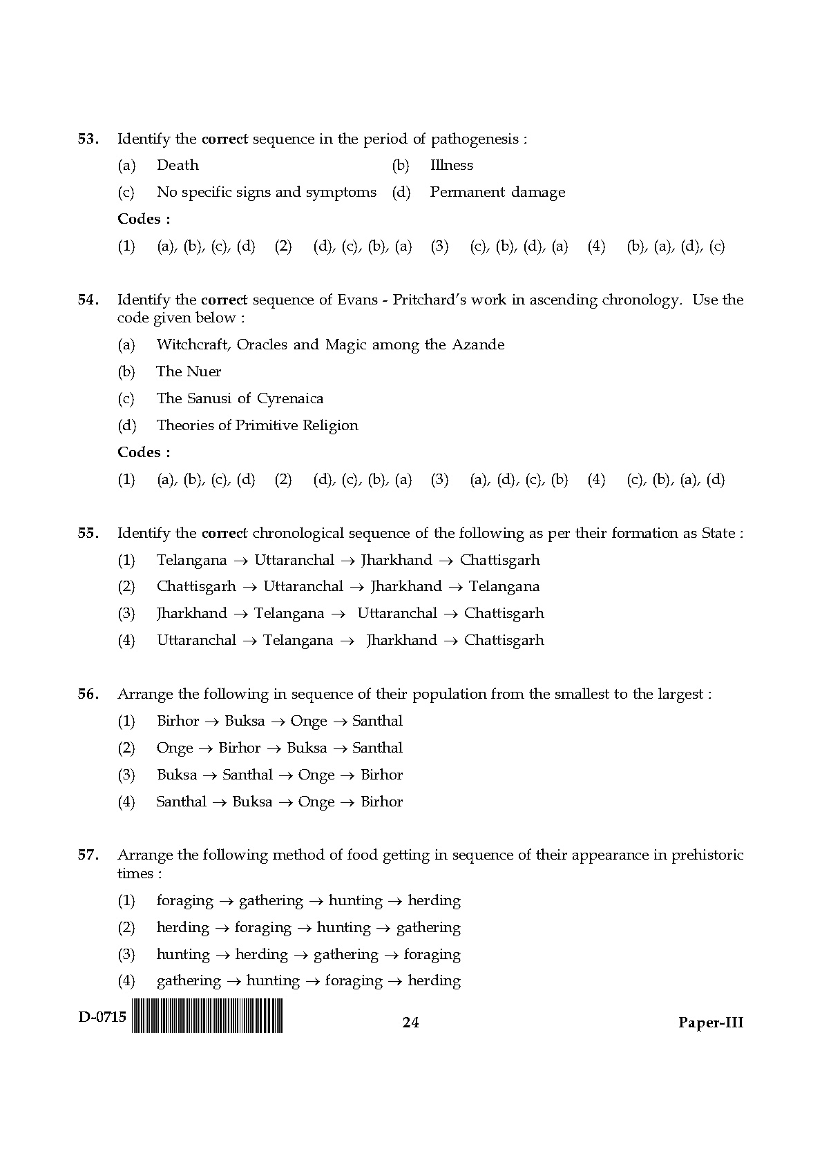 UGC NET Anthropology Question Paper III December 2015 24