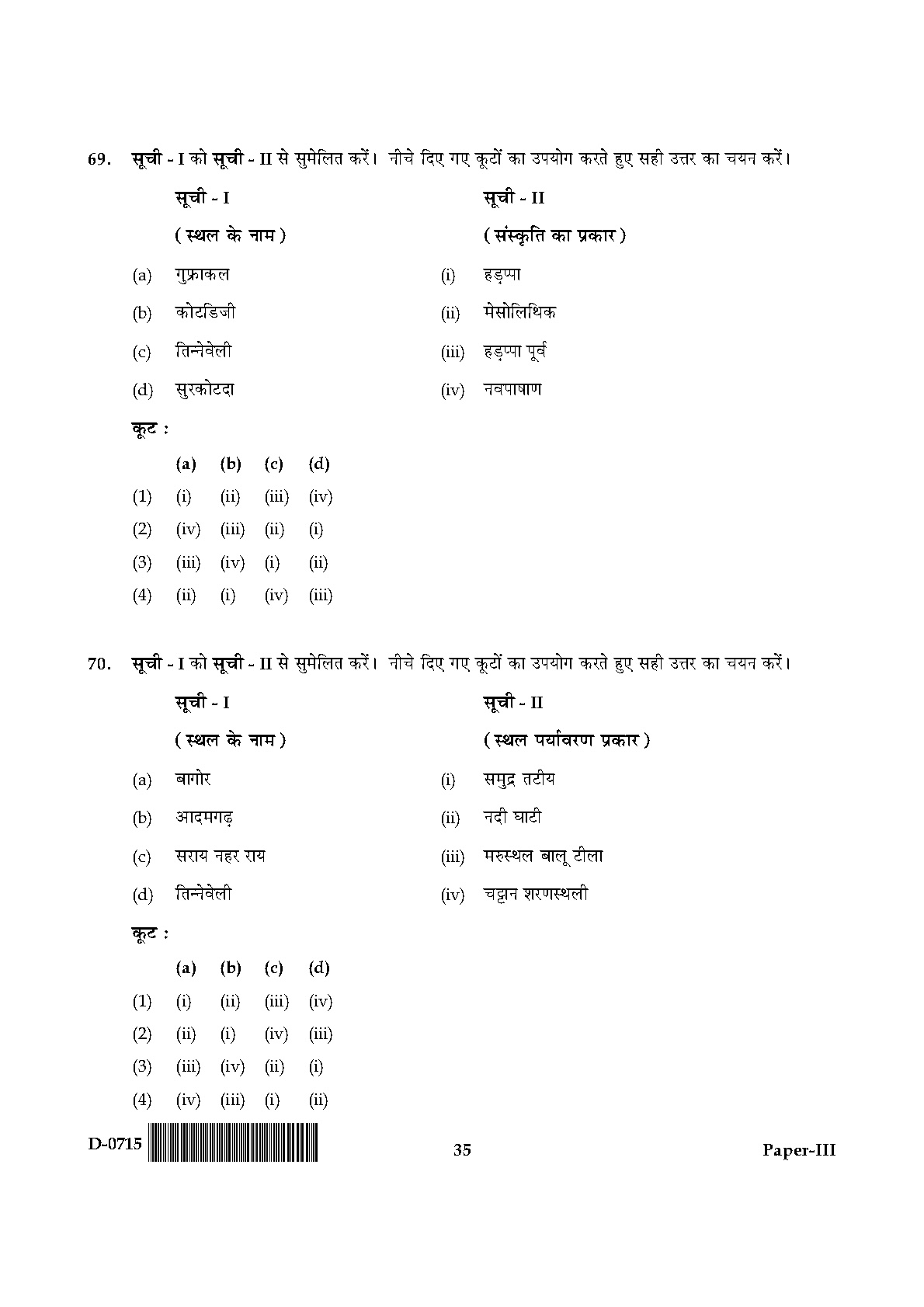 UGC NET Anthropology Question Paper III December 2015 35