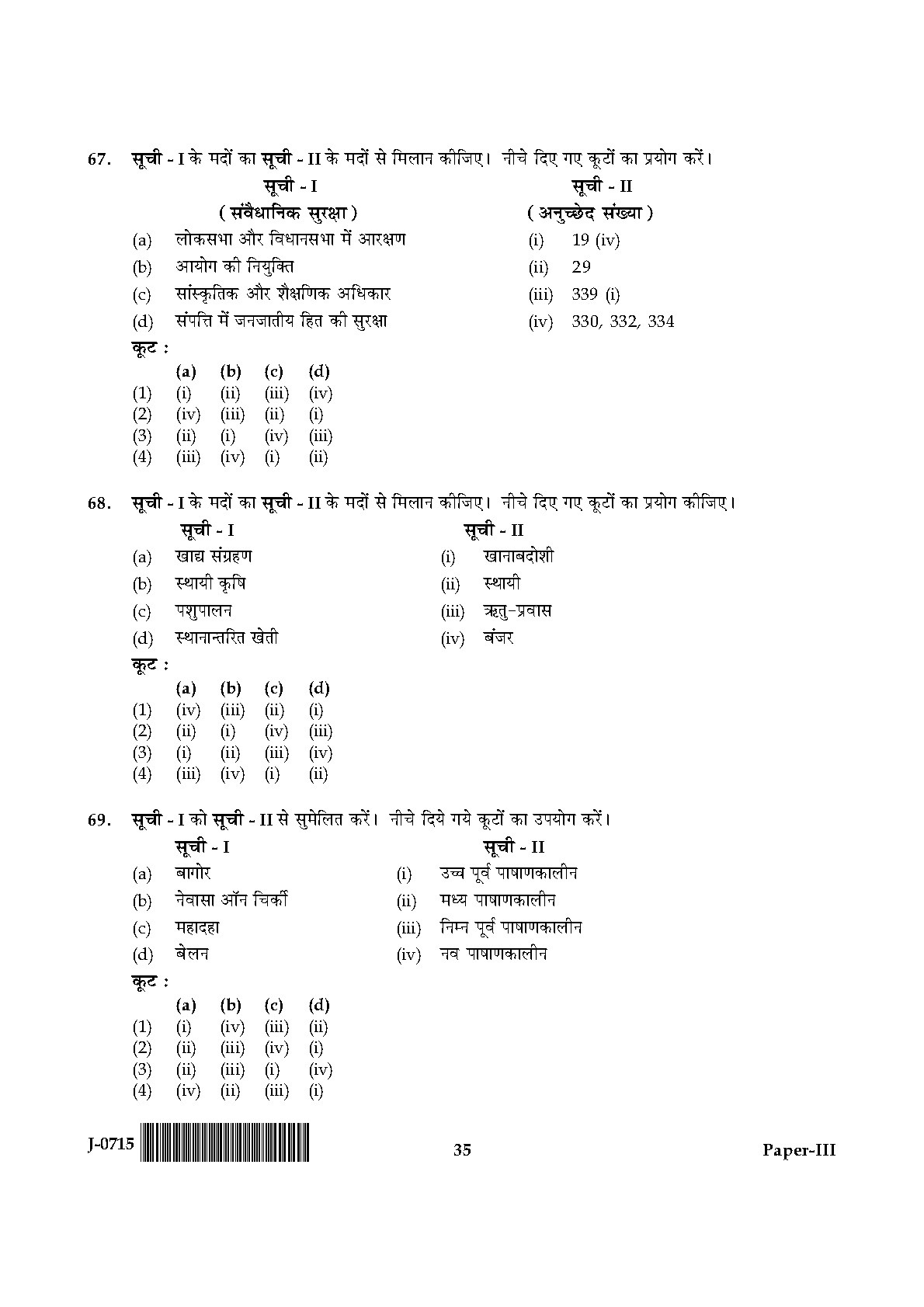 UGC NET Anthropology Question Paper III June 2015 35