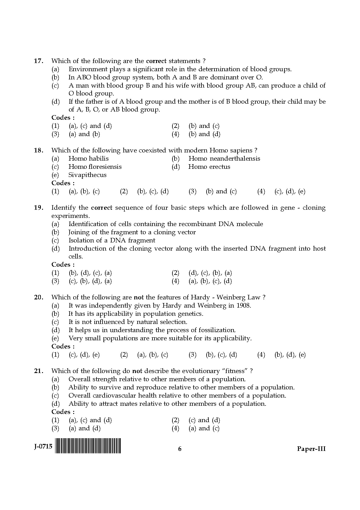 UGC NET Anthropology Question Paper III June 2015 6