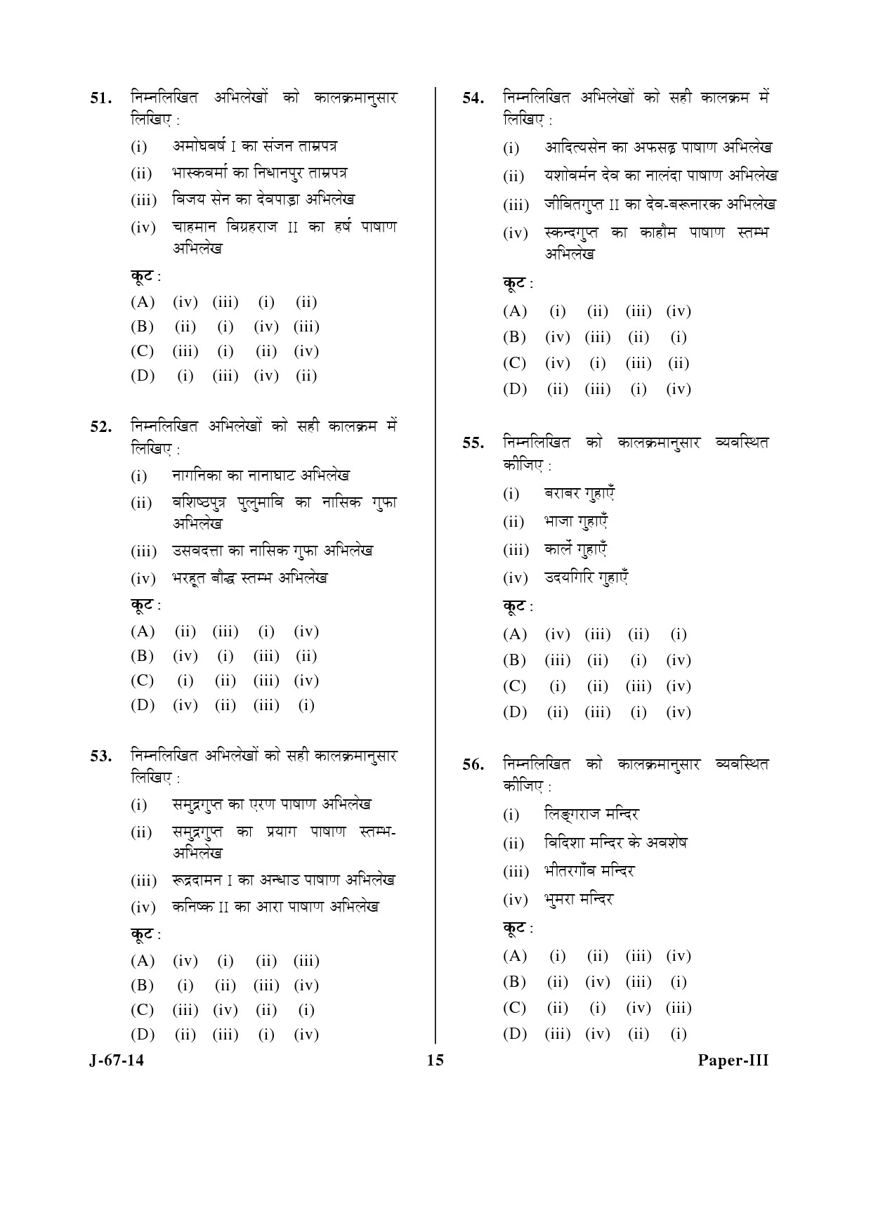 UGC NET Archaeology Question Paper III June 2014 15