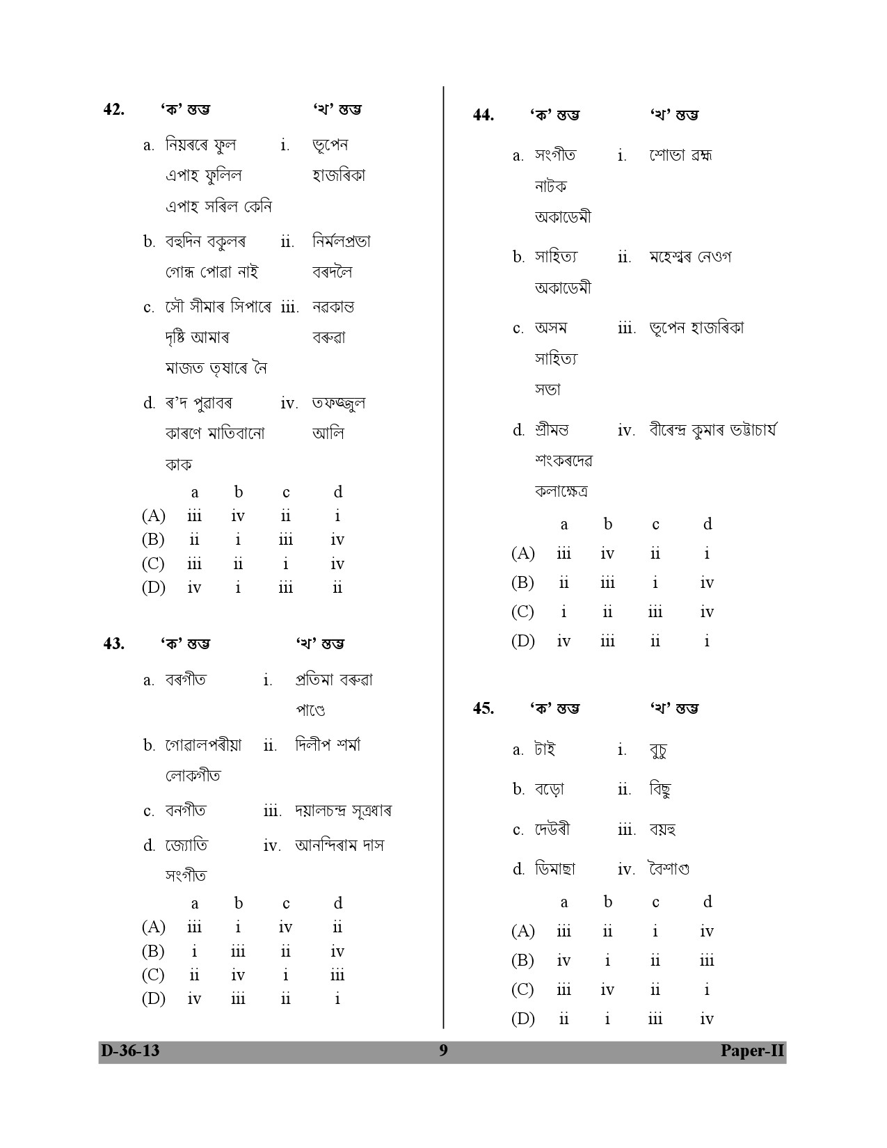 UGC NET Assamese Question Paper II December 2013 9