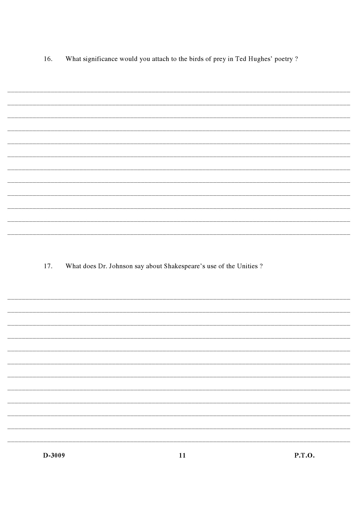 UGC NET English Question Paper III December 2009 11