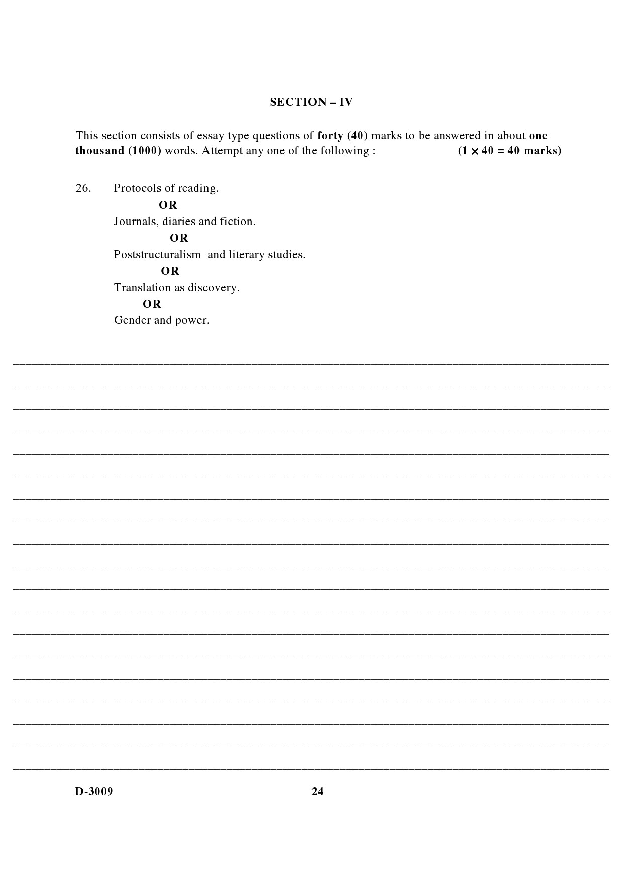 UGC NET English Question Paper III December 2009 16