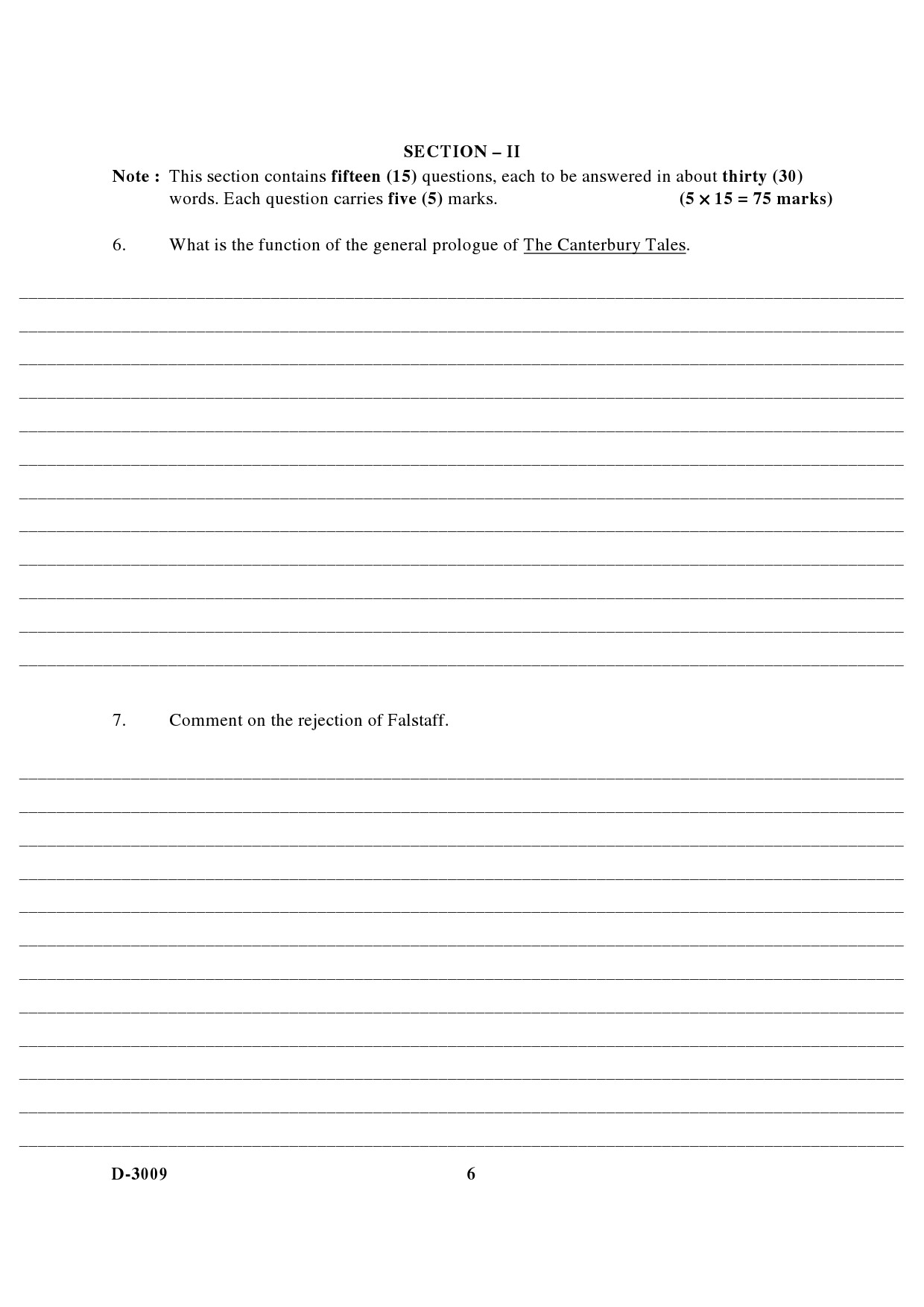 UGC NET English Question Paper III December 2009 6