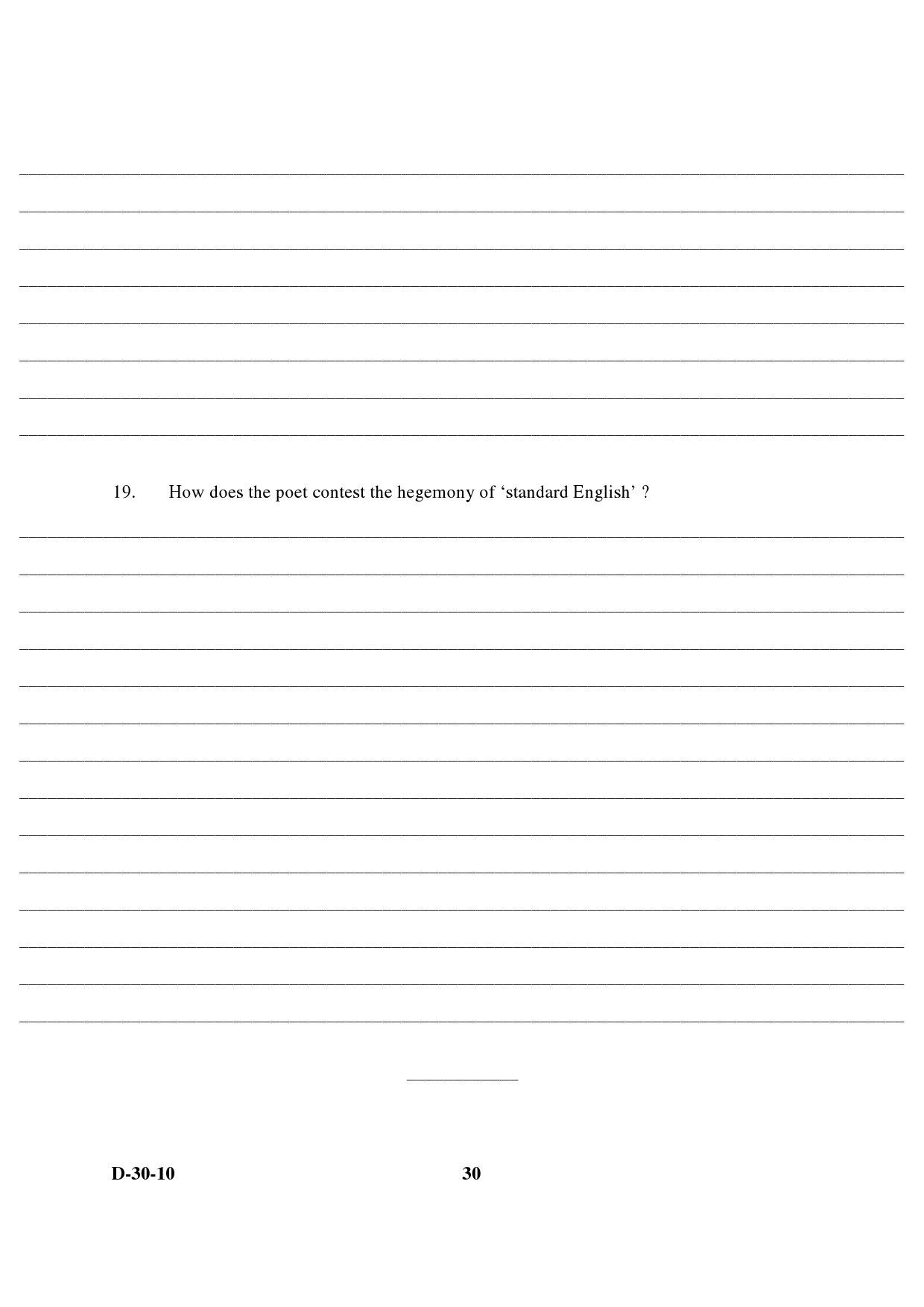 UGC NET English Question Paper III December 2010 17