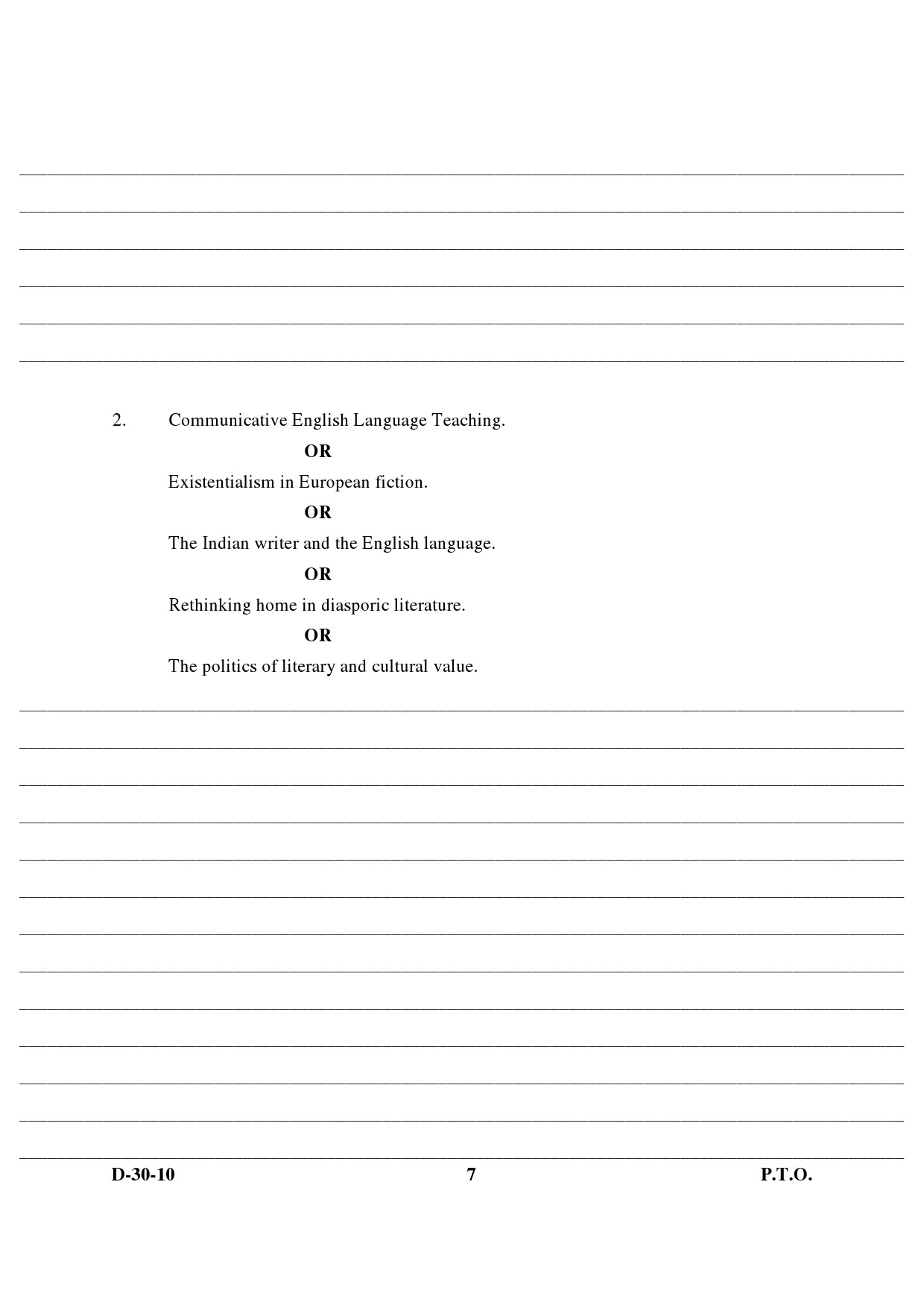 UGC NET English Question Paper III December 2010 4