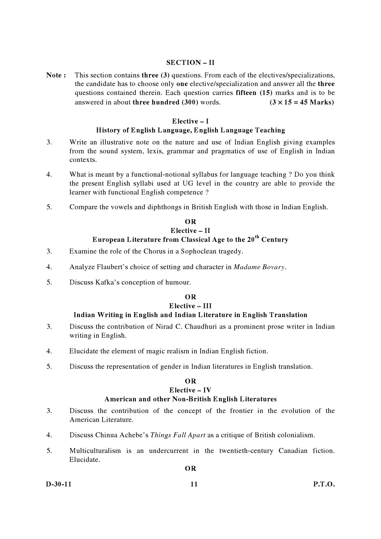 UGC NET English Question Paper III December 2011 5