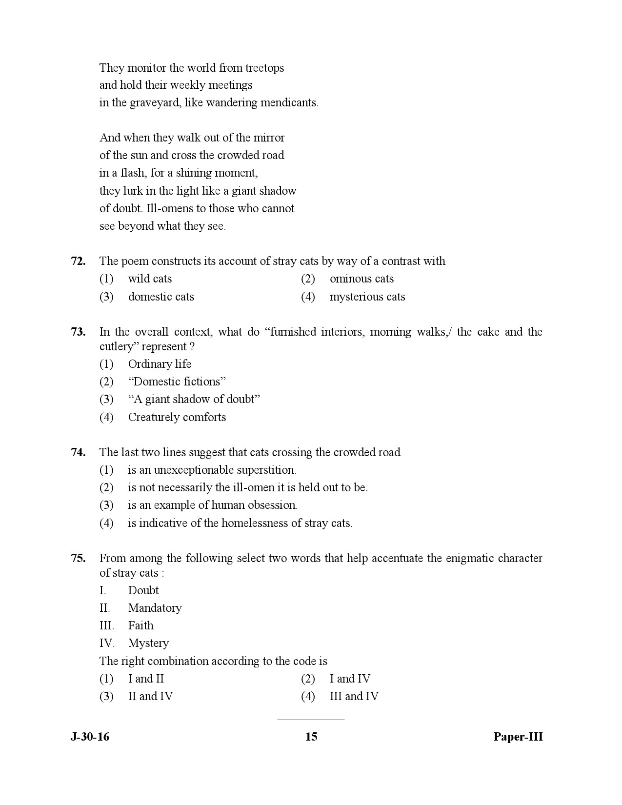 UGC NET English Question Paper III July 2016 15