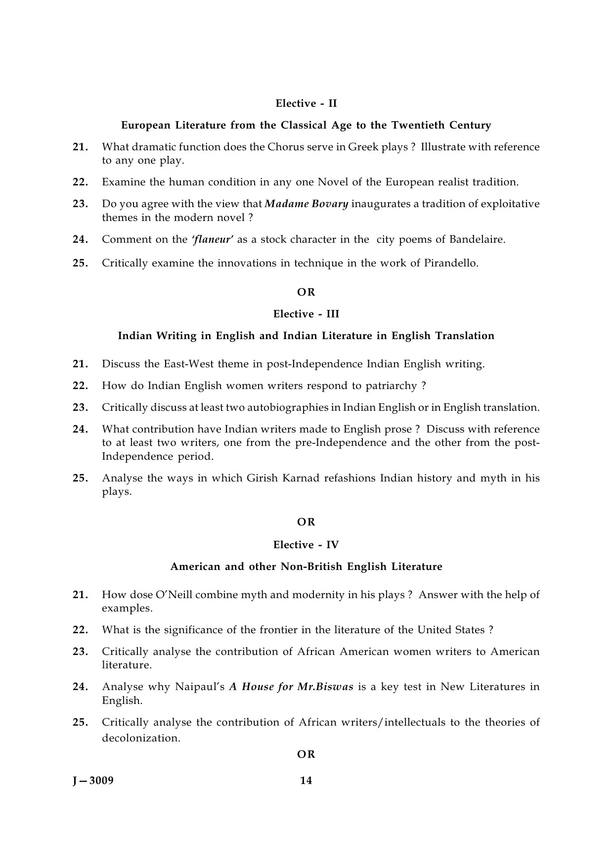 UGC NET English Question Paper III June 2009 14