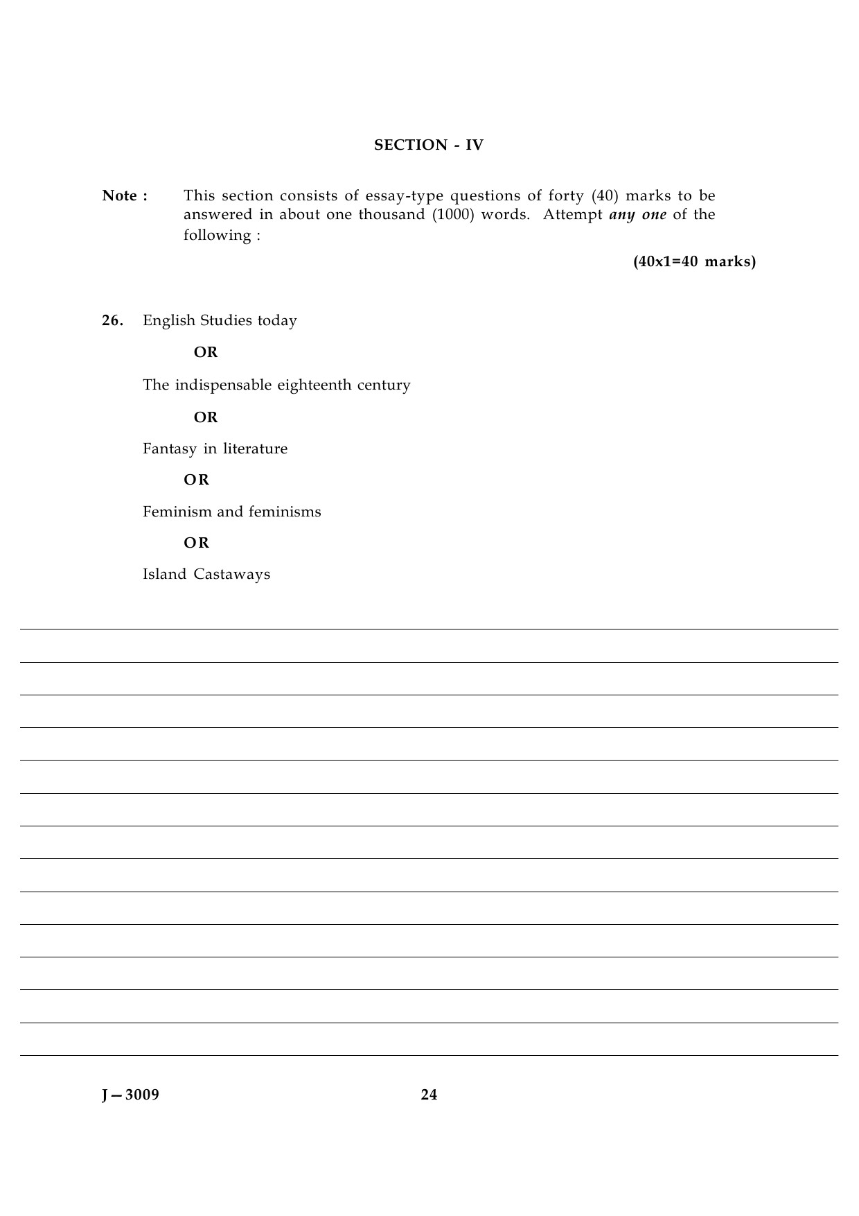 UGC NET English Question Paper III June 2009 16