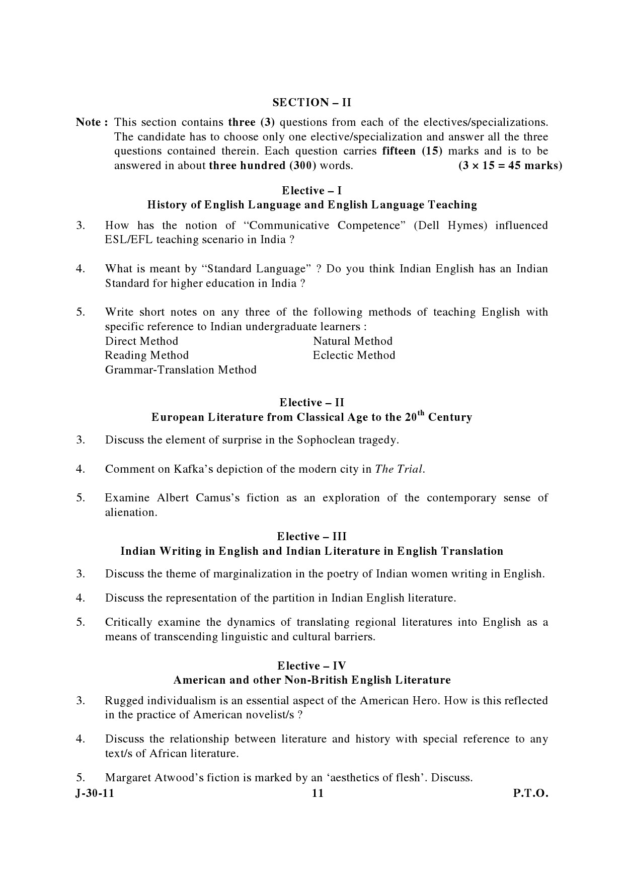 UGC NET English Question Paper III June 2011 5