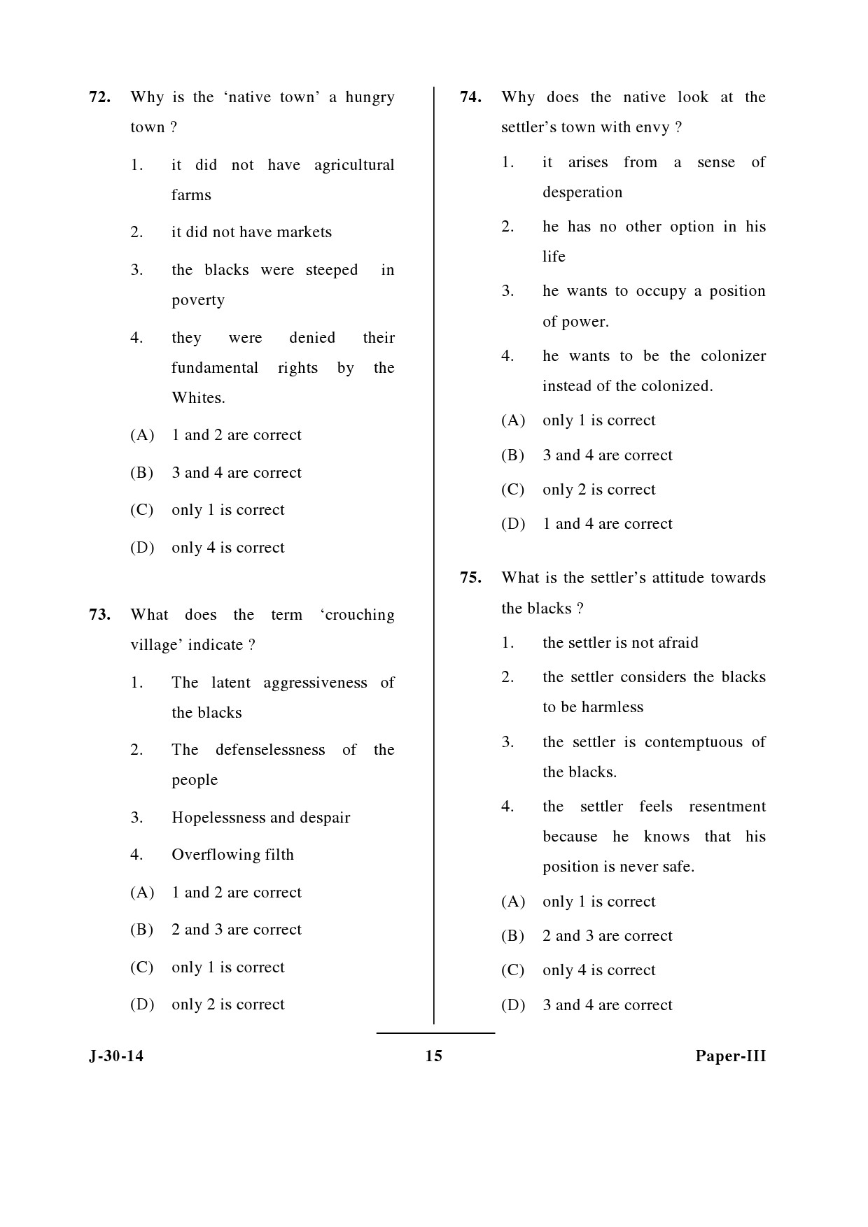 UGC NET English Question Paper III June 2014 15