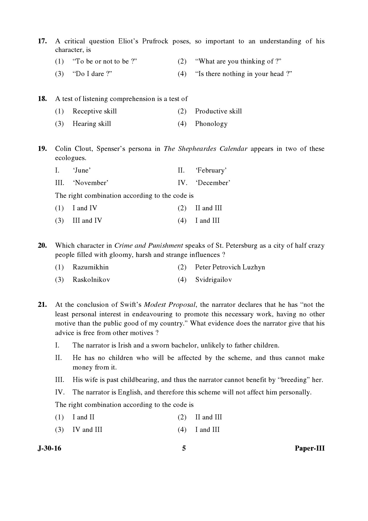 UGC NET English Question Paper III Set 2 July 2016 5