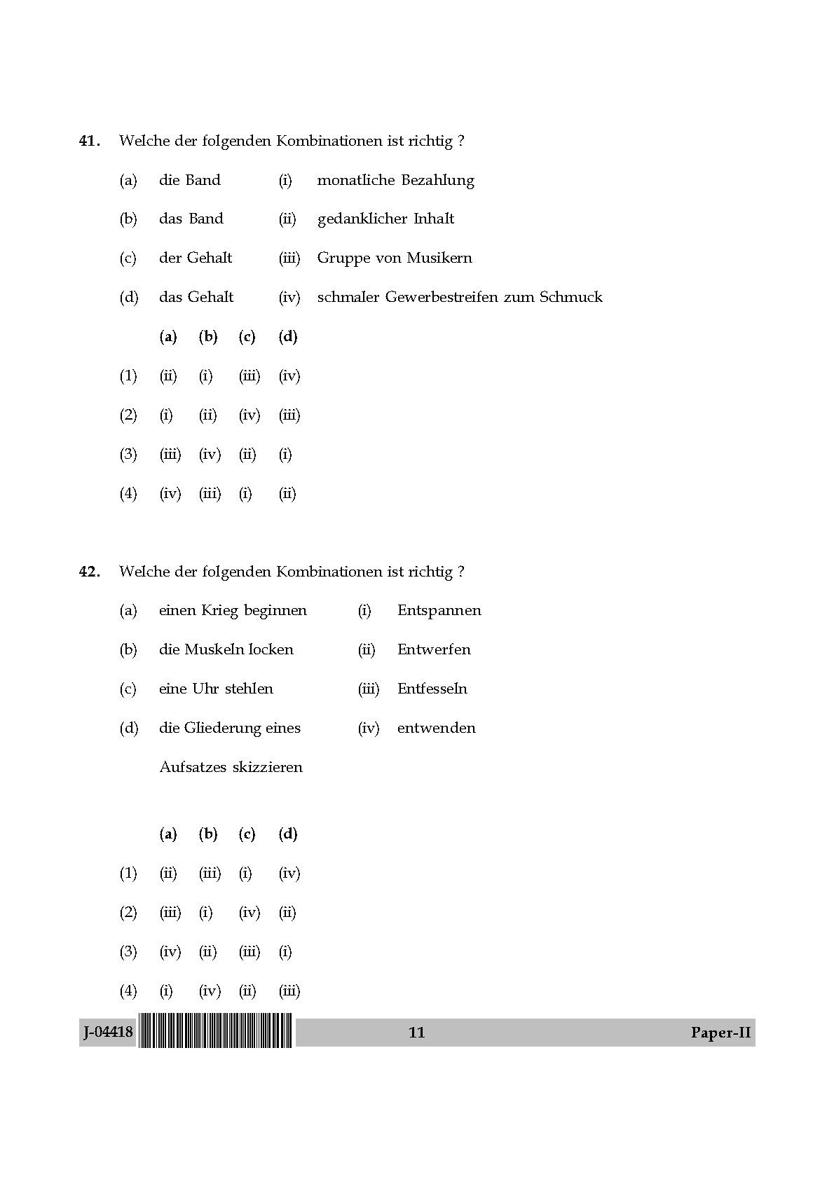 UGC Net German Paper II July 2018 11