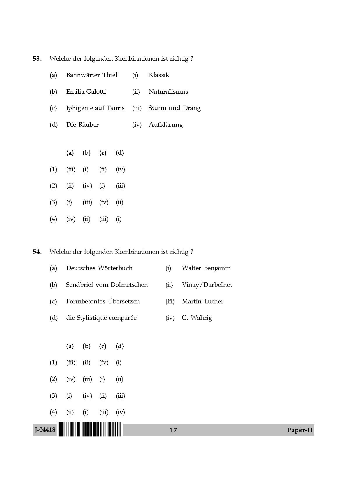 UGC Net German Paper II July 2018 17