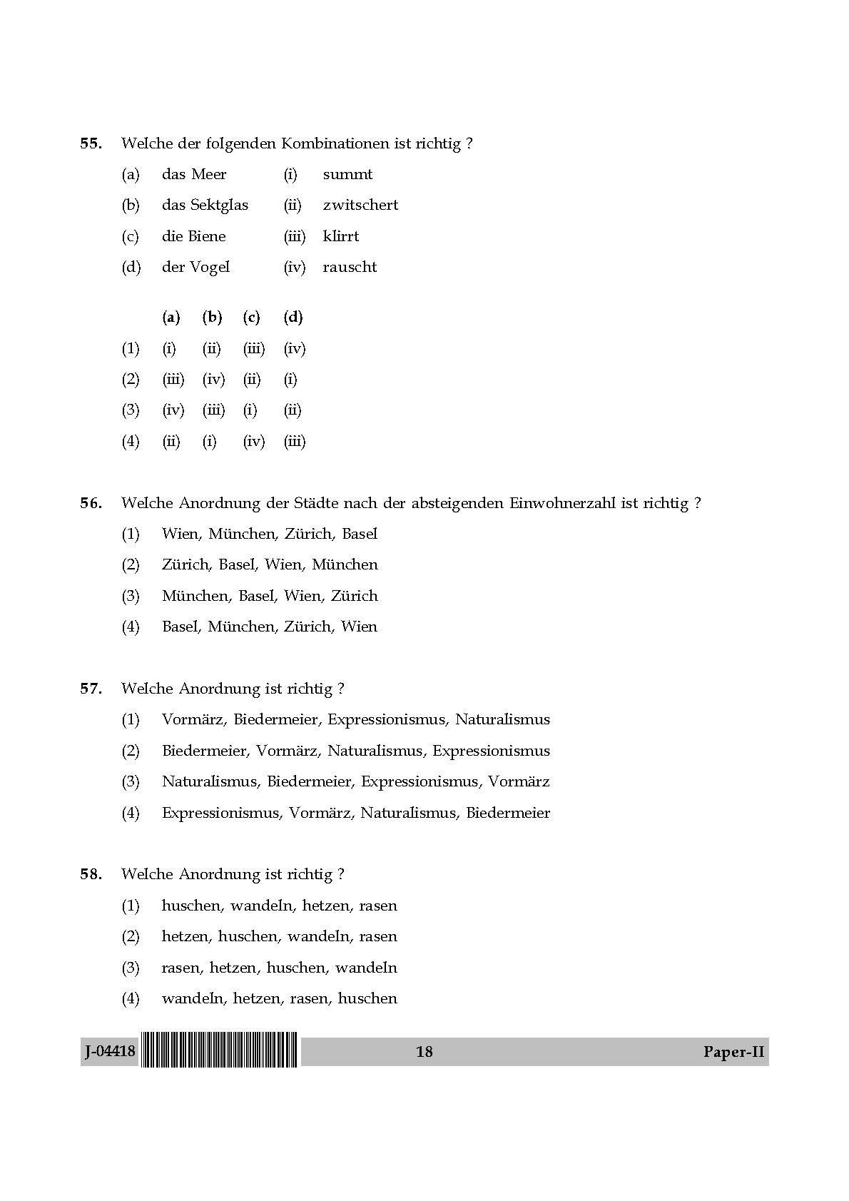 UGC Net German Paper II July 2018 18