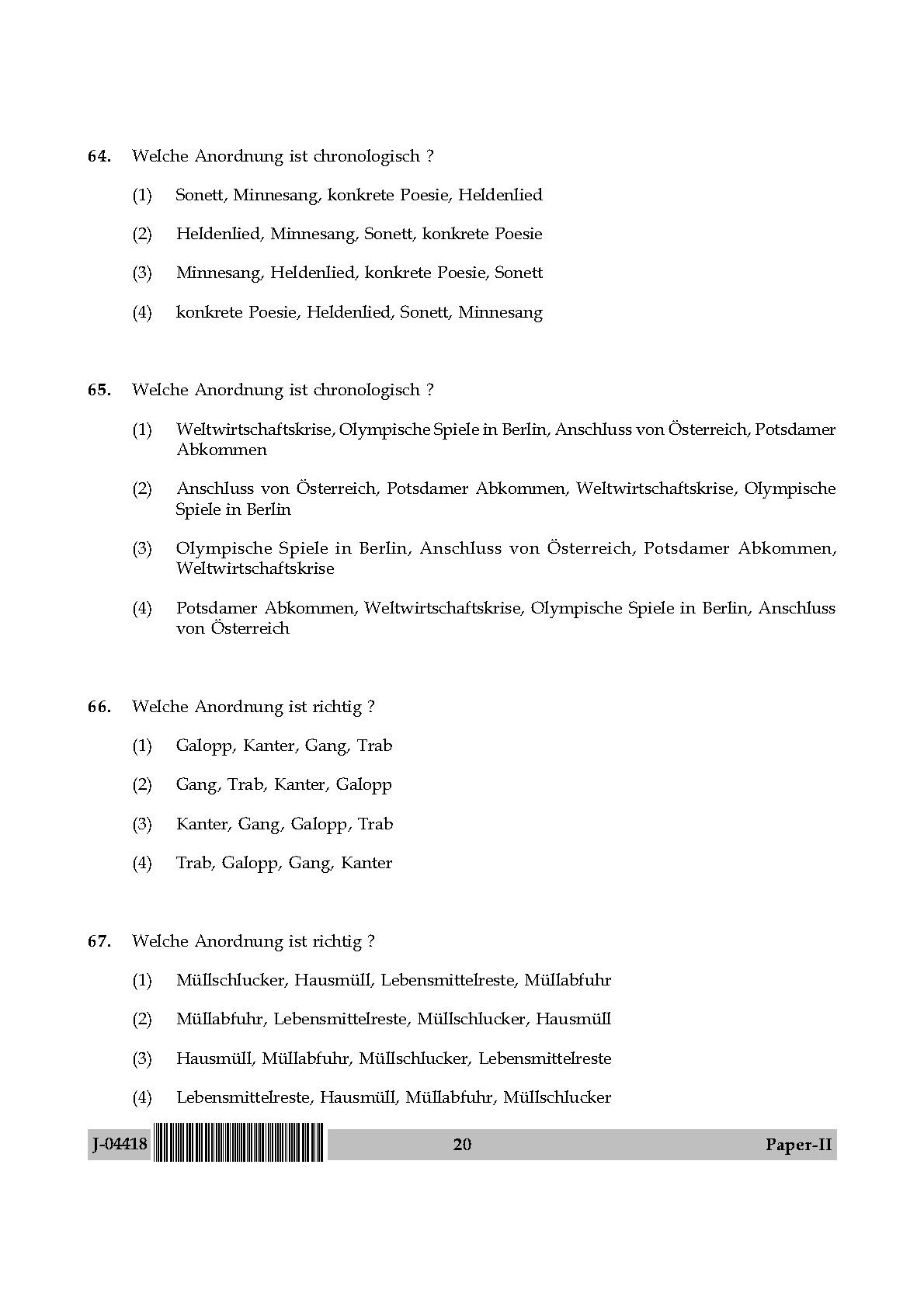 UGC Net German Paper II July 2018 20