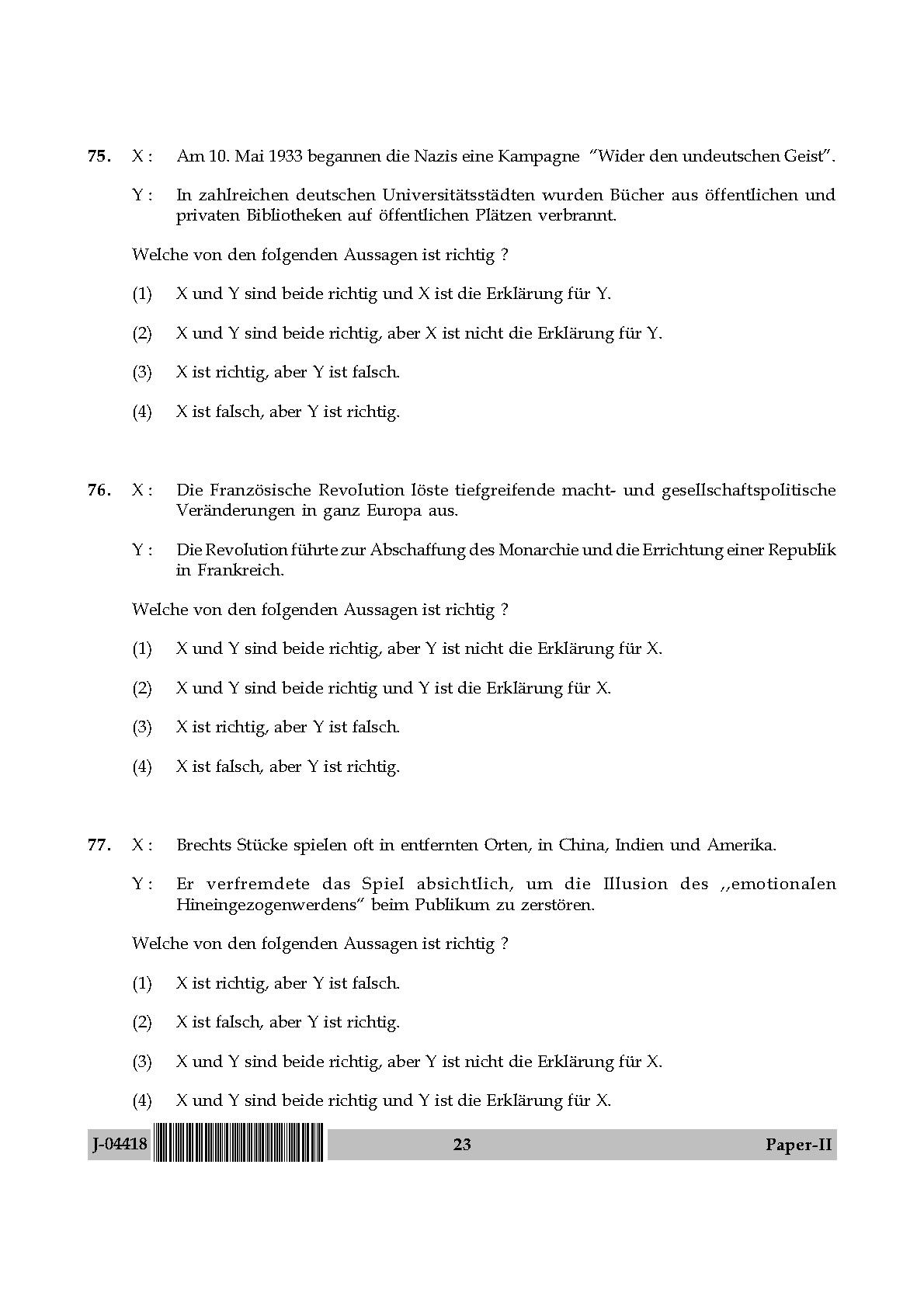 UGC Net German Paper II July 2018 23