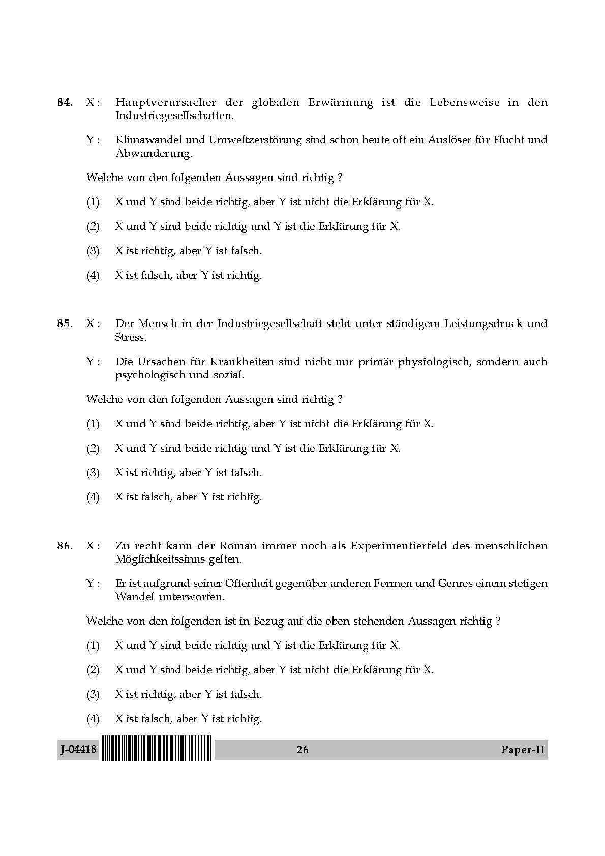 UGC Net German Paper II July 2018 26