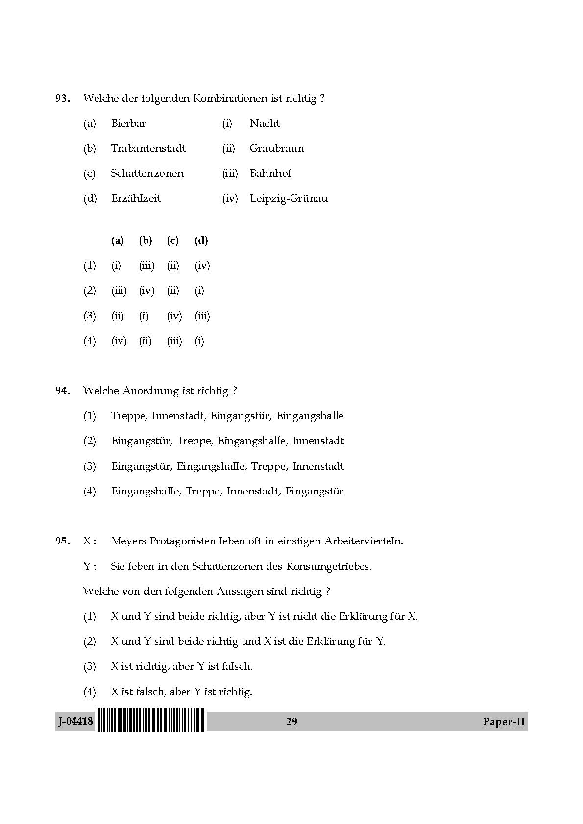 UGC Net German Paper II July 2018 29