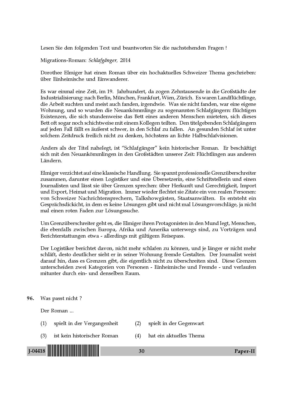 UGC Net German Paper II July 2018 30