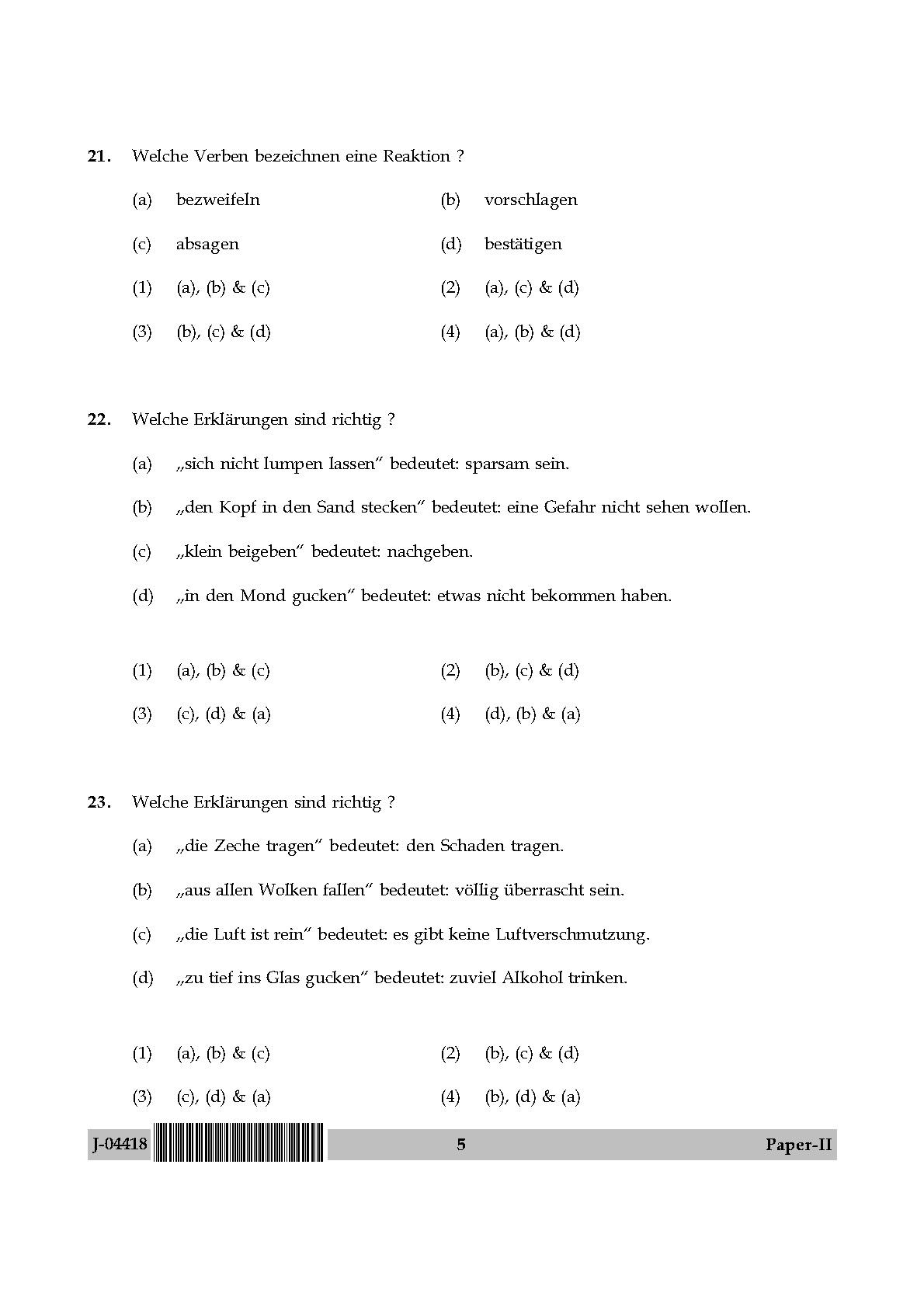 UGC Net German Paper II July 2018 5