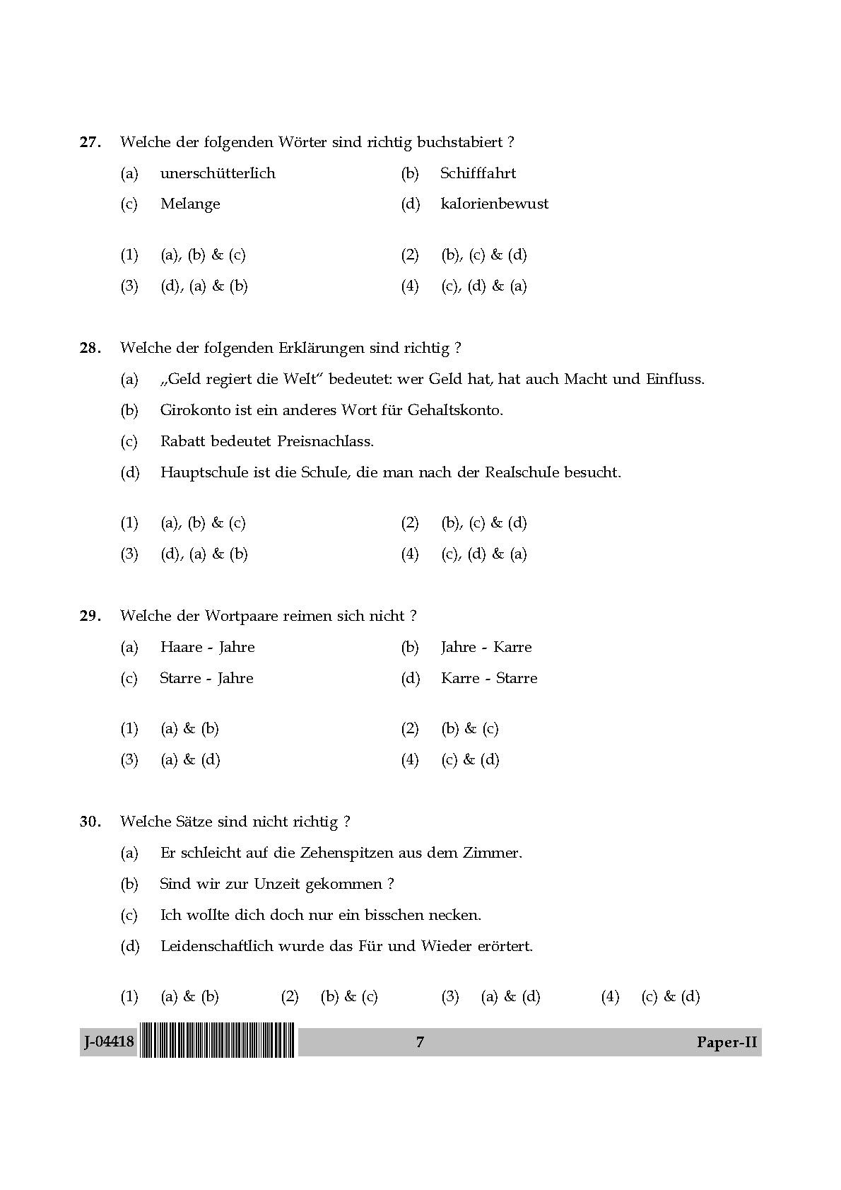 UGC Net German Paper II July 2018 7