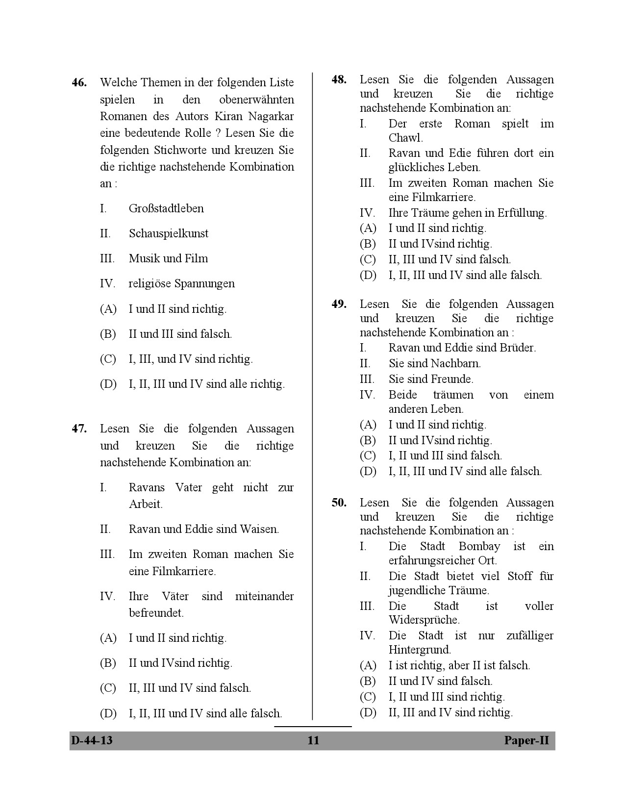 UGC NET German Question Paper II December 2013 11