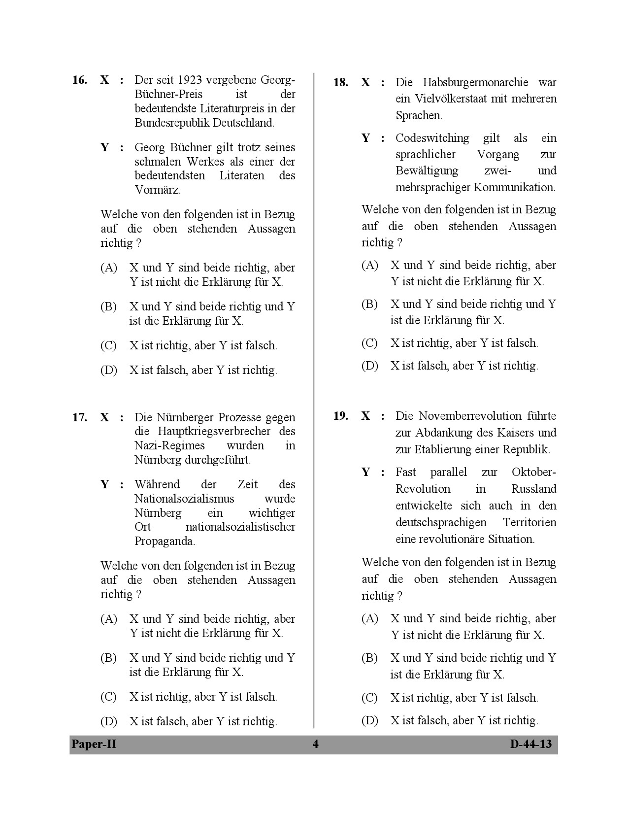 UGC NET German Question Paper II December 2013 4