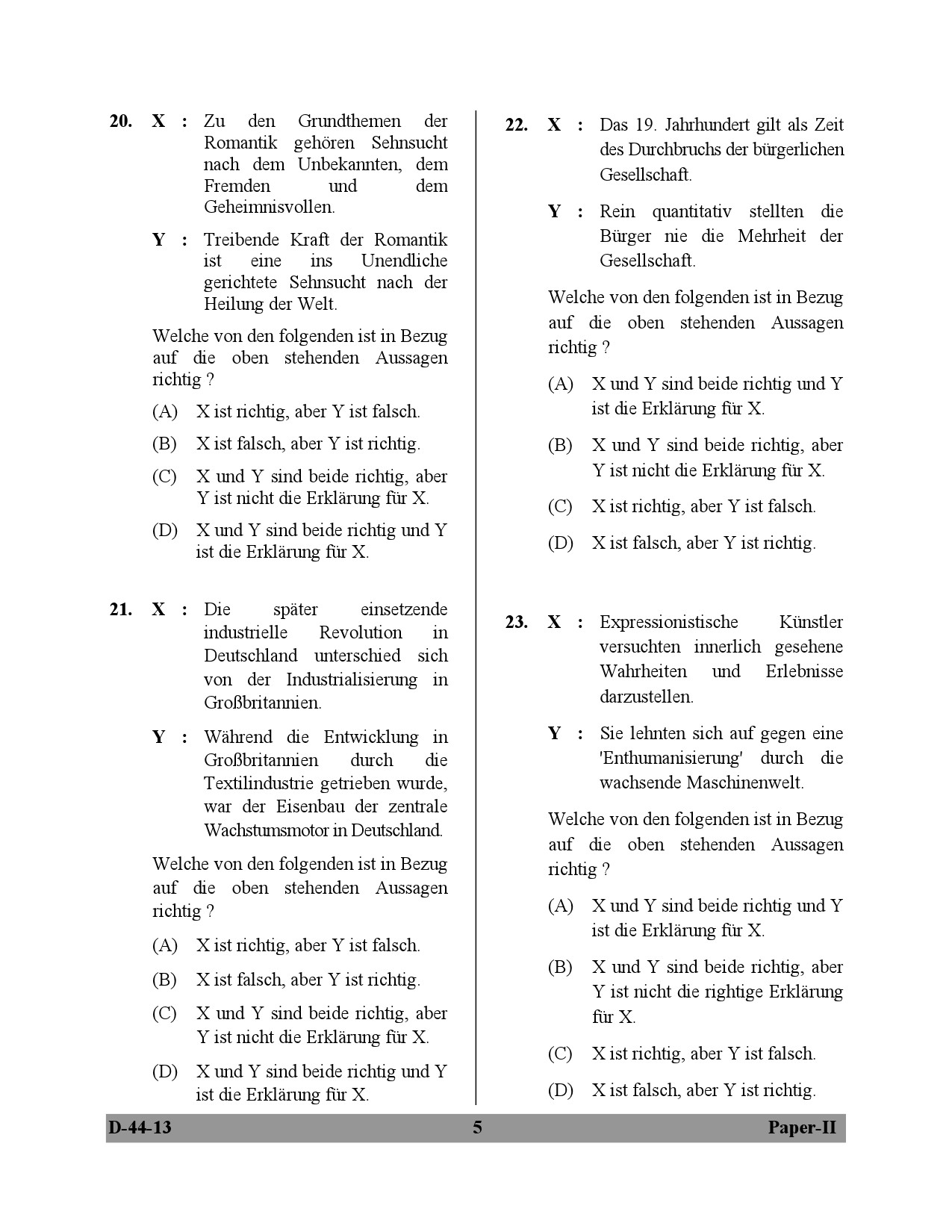 UGC NET German Question Paper II December 2013 5