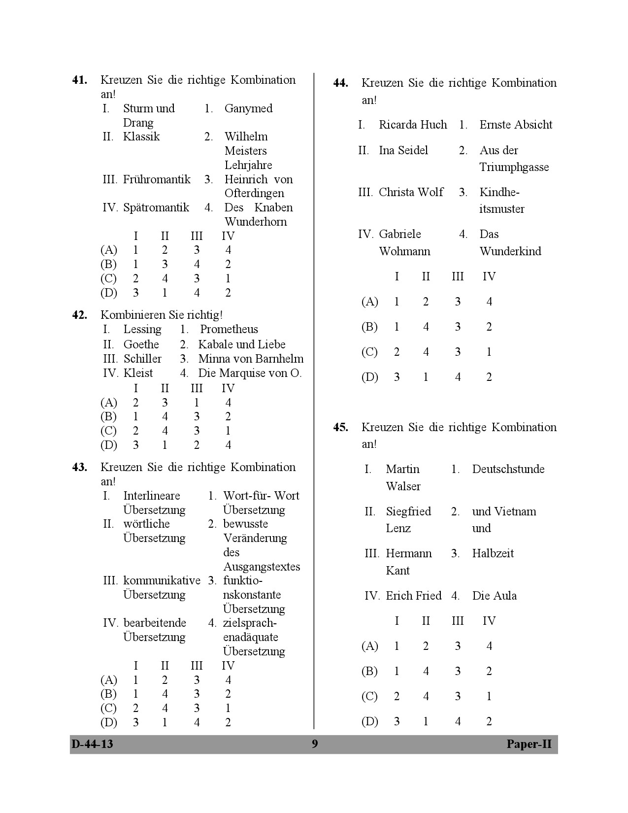 UGC NET German Question Paper II December 2013 9