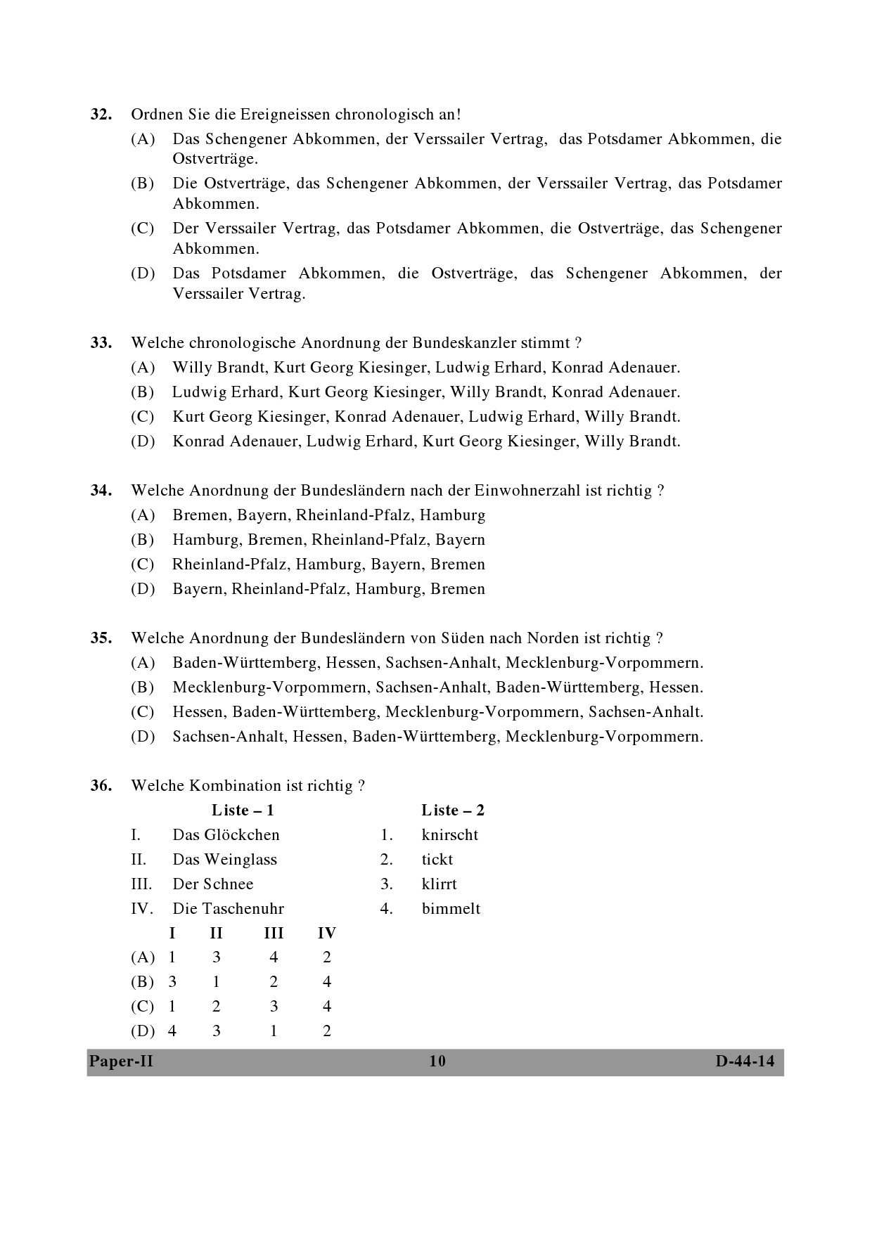 UGC NET German Question Paper II December 2014 10