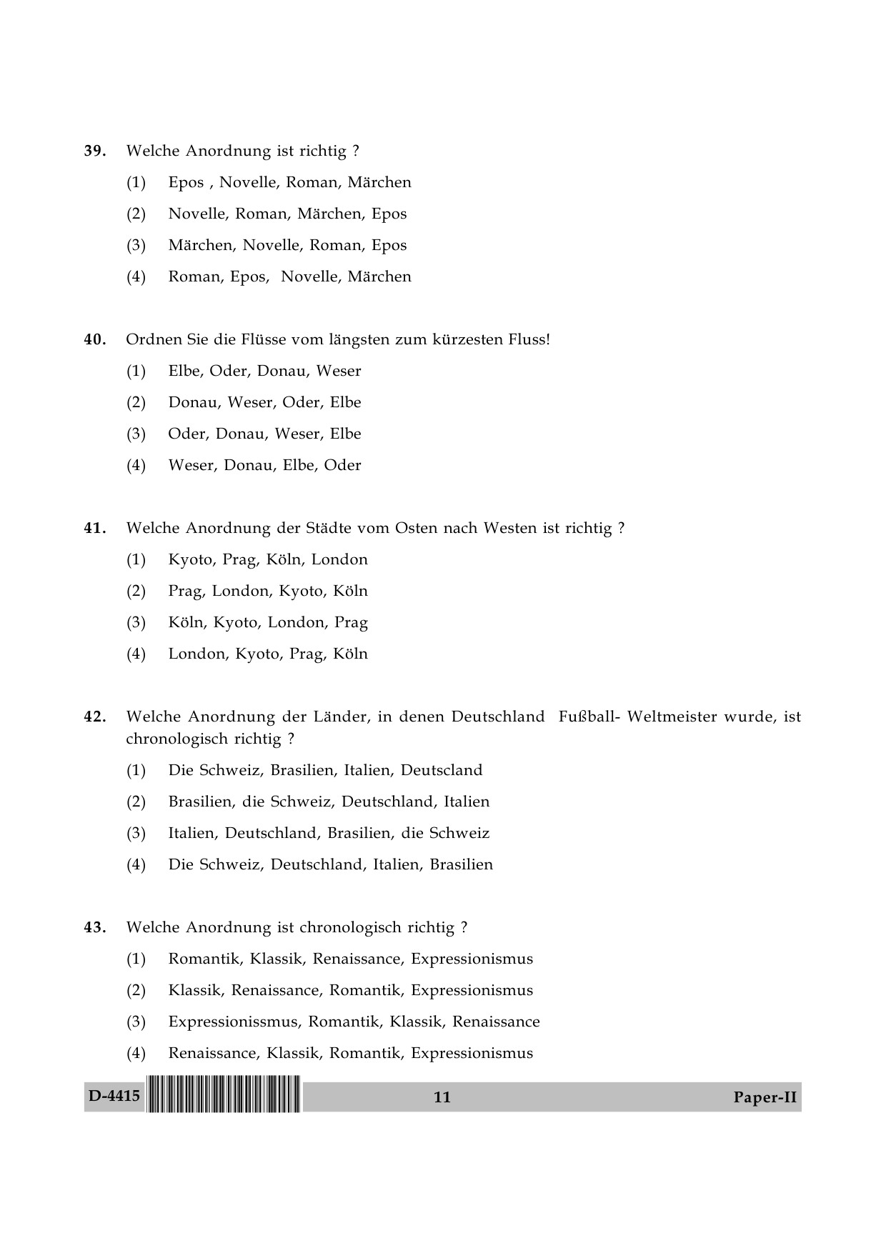 UGC NET German Question Paper II December 2015 11