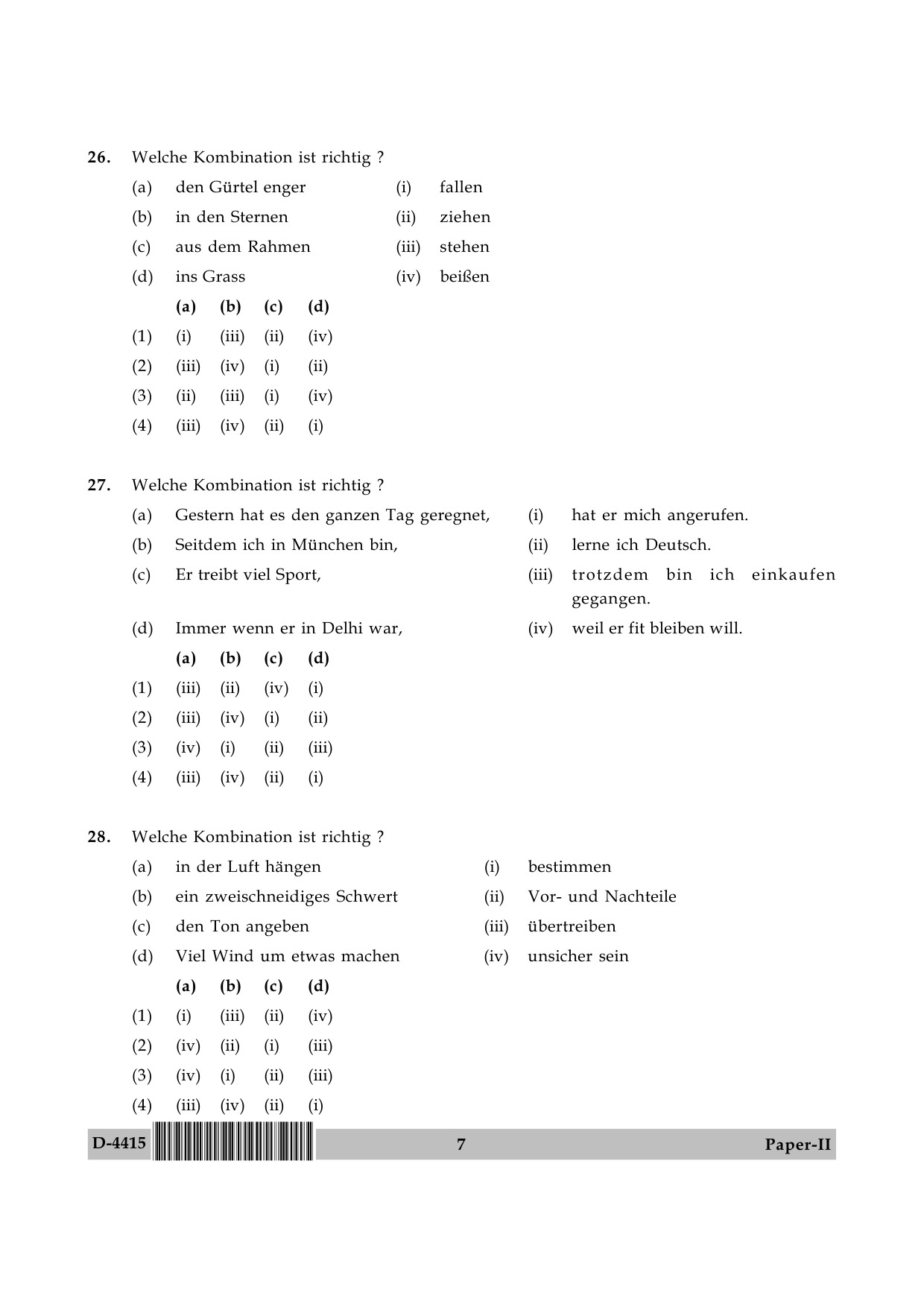 UGC NET German Question Paper II December 2015 7