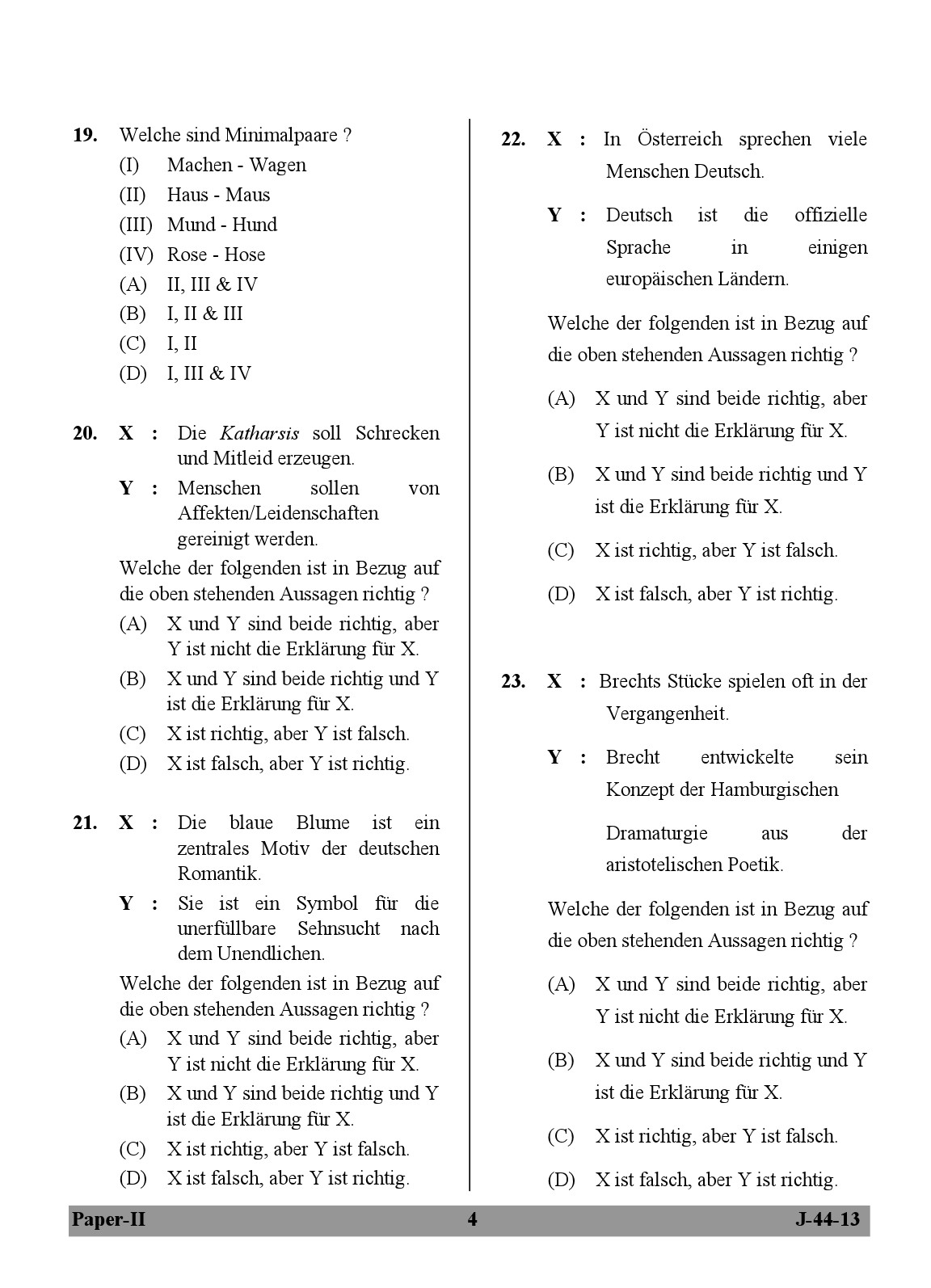 UGC NET German Question Paper II Exam 2 June 2013 4