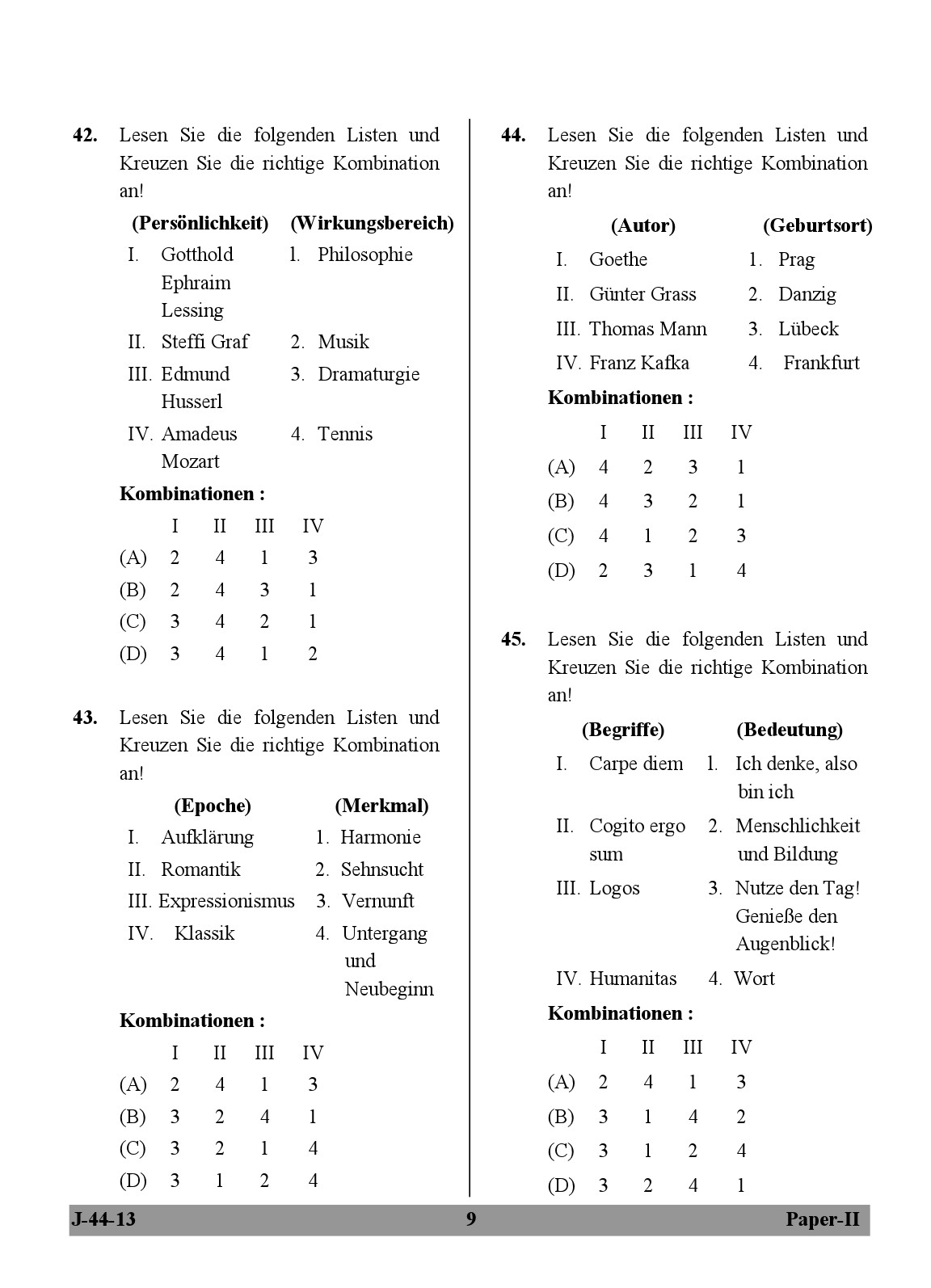 UGC NET German Question Paper II Exam 2 June 2013 9