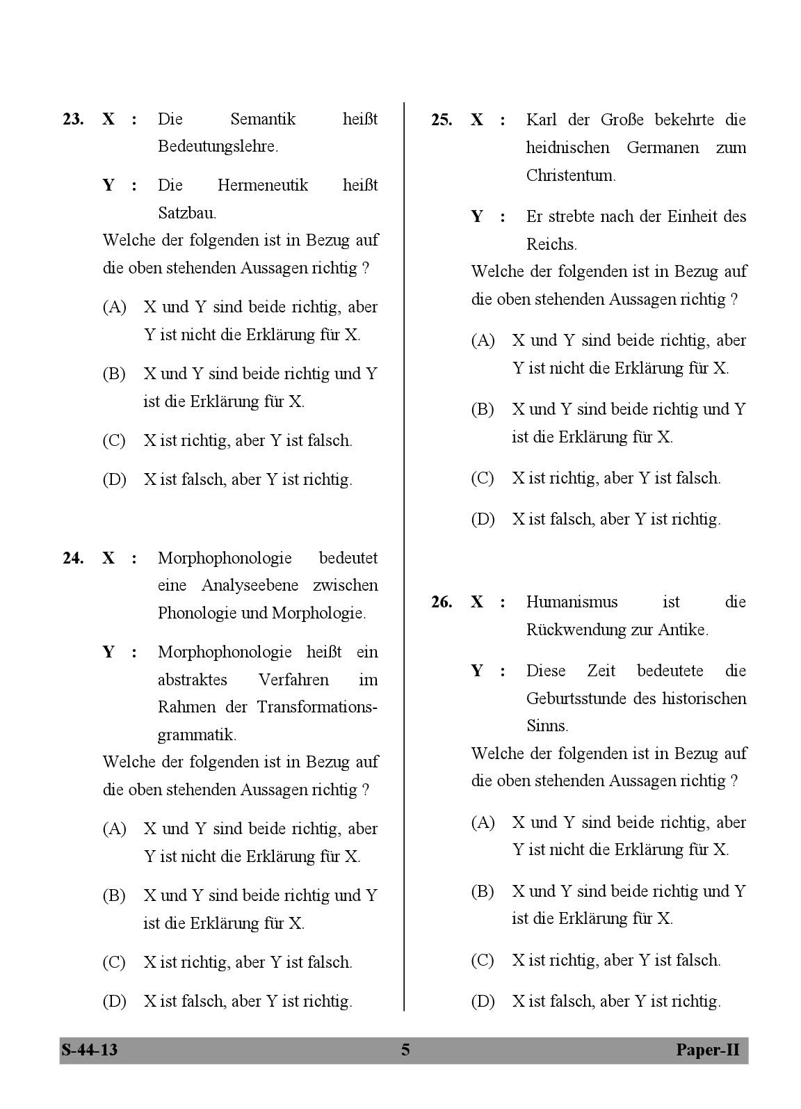 UGC NET German Question Paper II June 2013 5