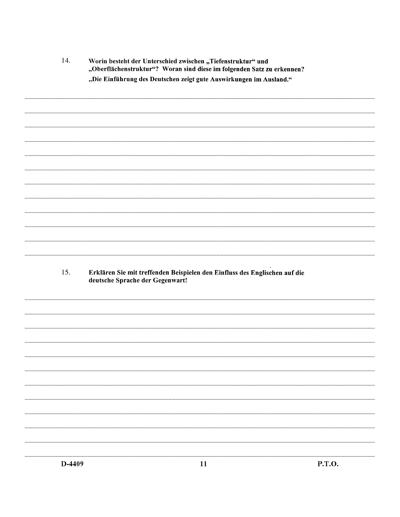 UGC NET German Question Paper III December 2009 11