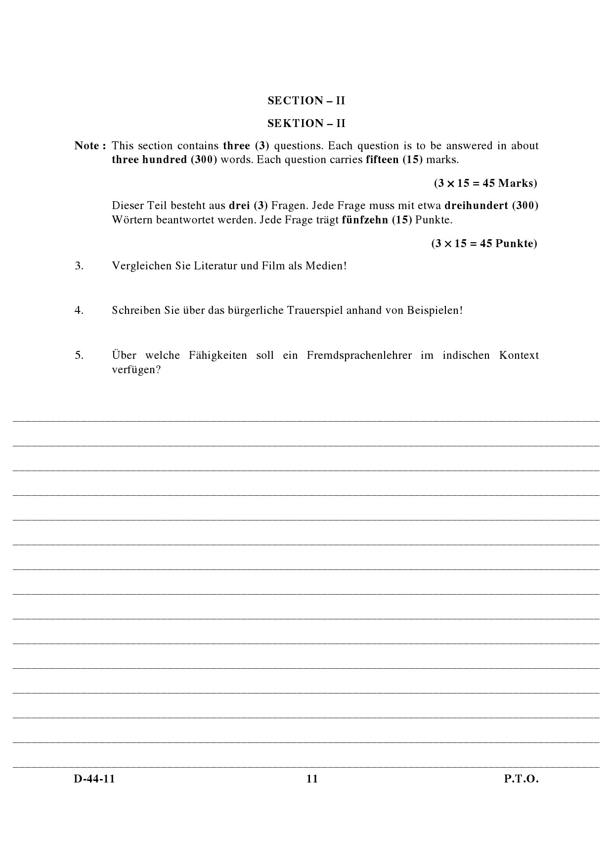 UGC NET German Question Paper III December 2011 5