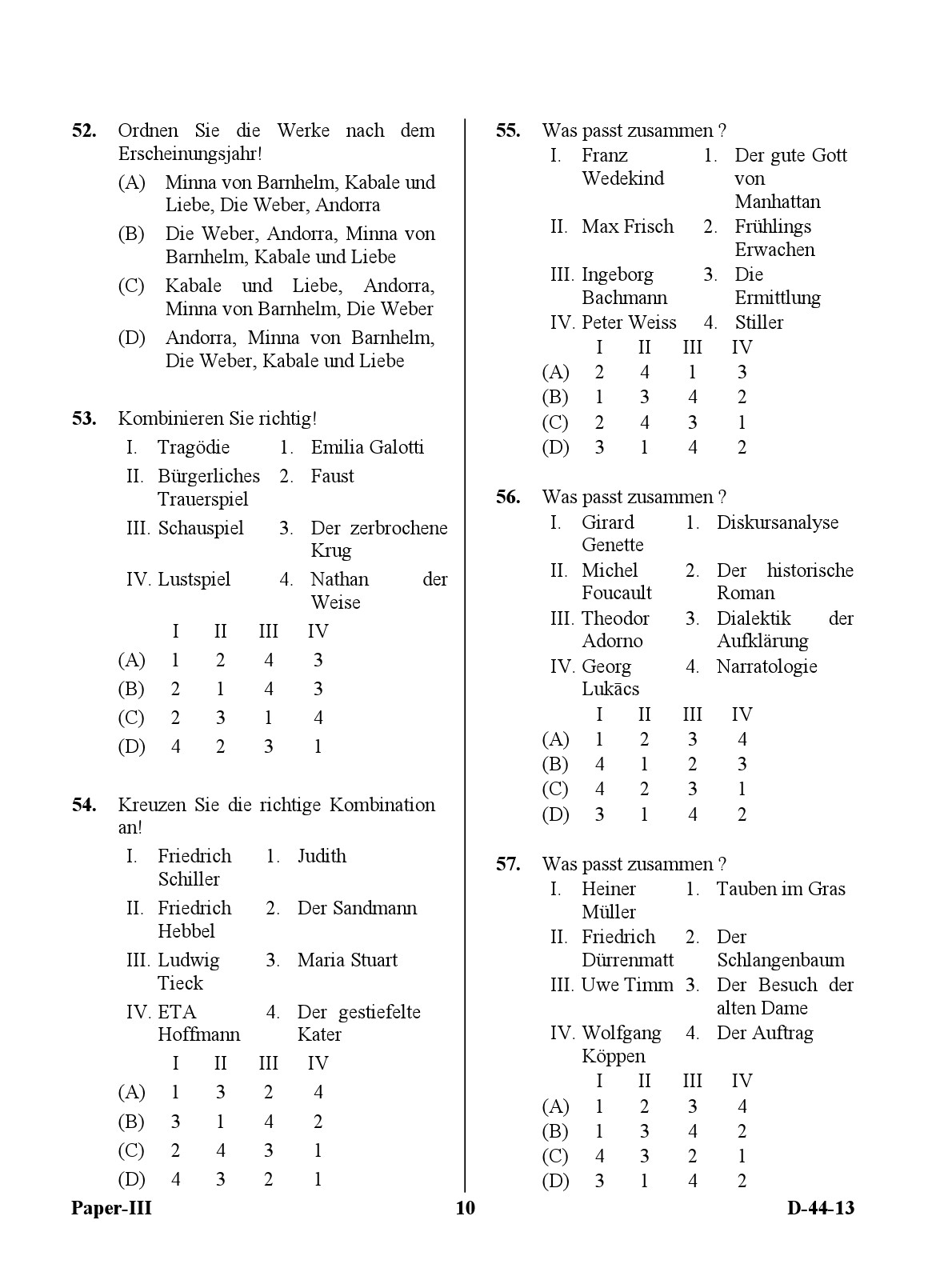 UGC NET German Question Paper III December 2013 10