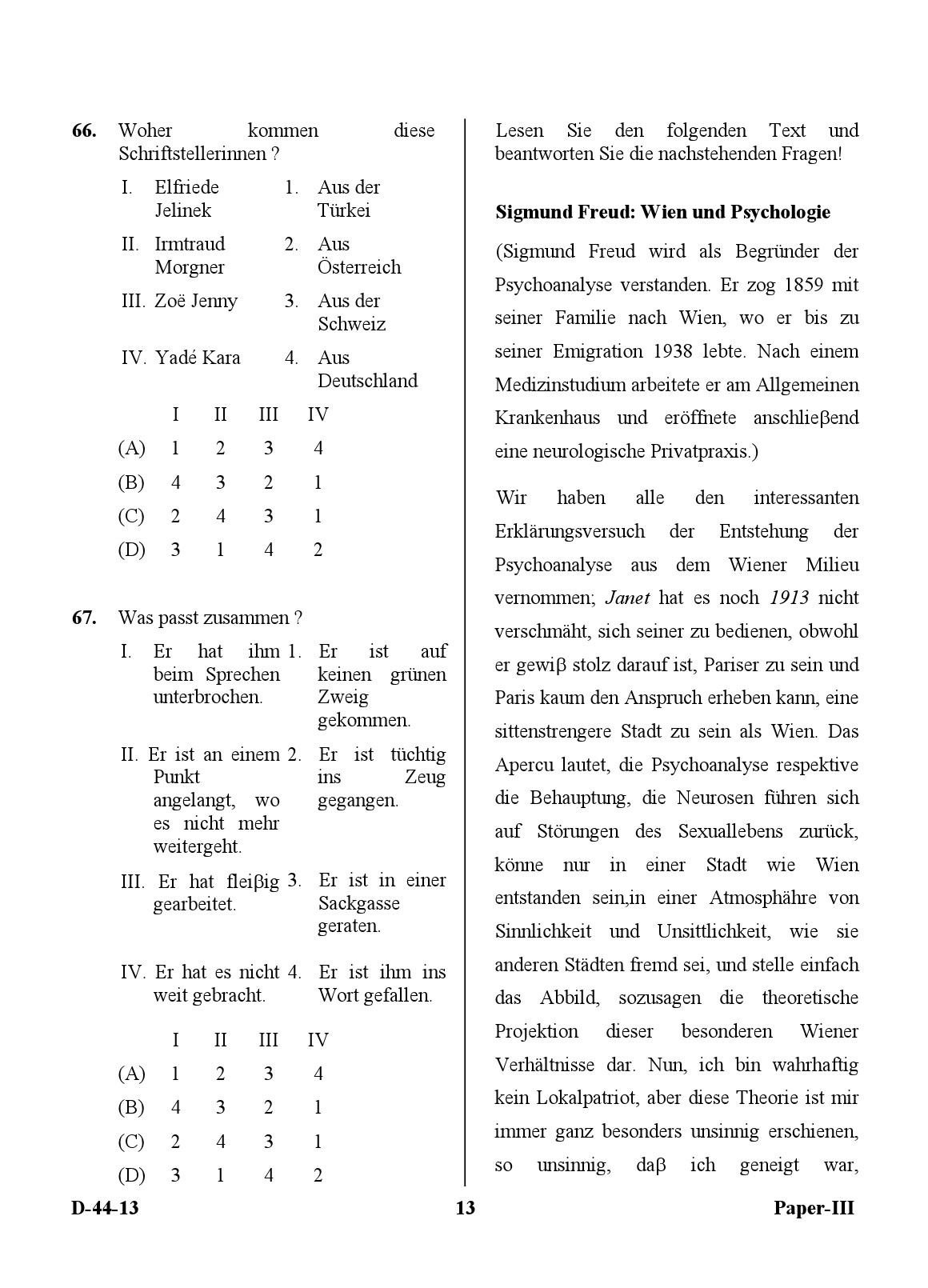 UGC NET German Question Paper III December 2013 13